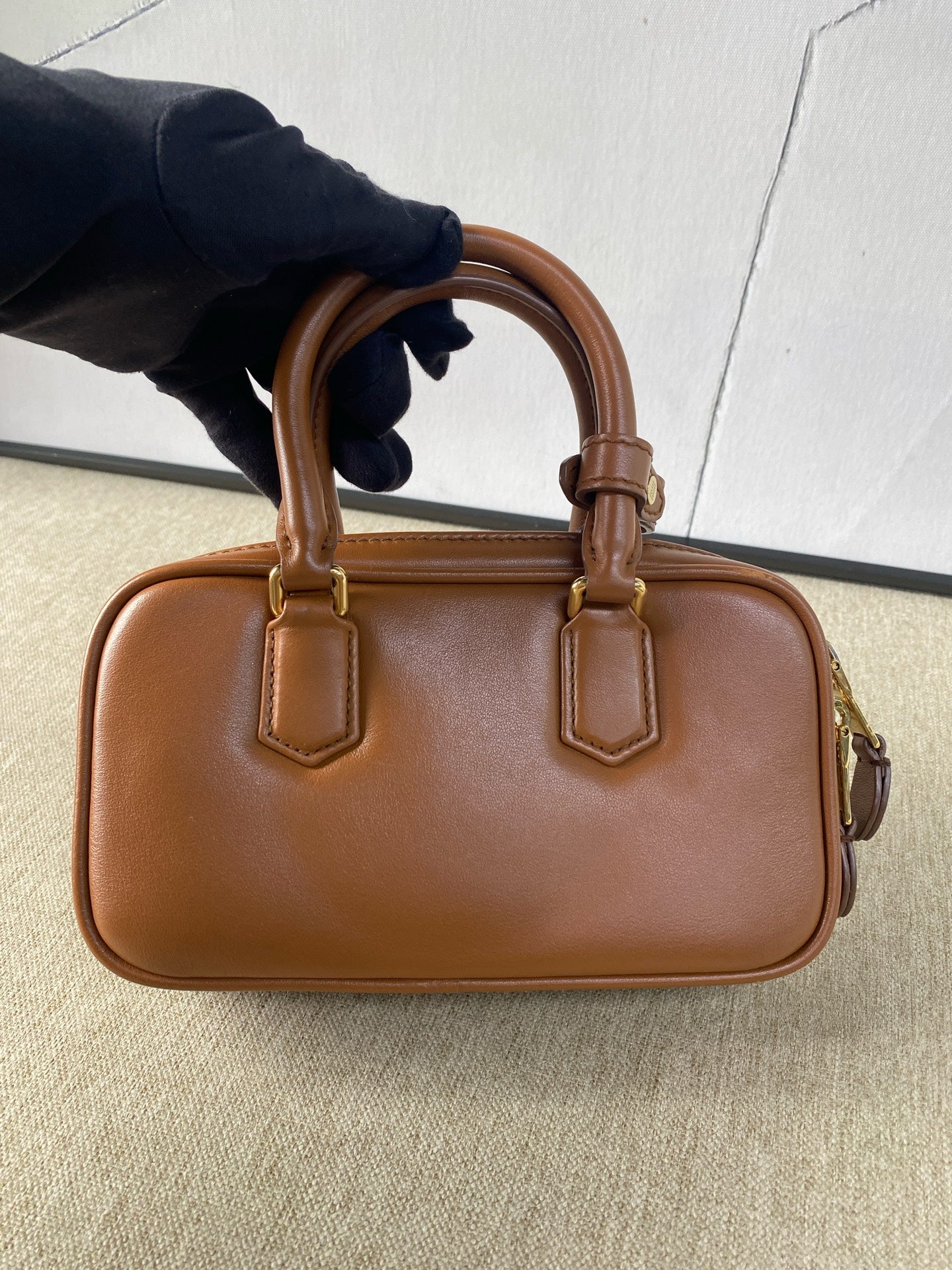 Miu Miu - Arcadie Bowling Bag - Leather - Brown - (mini)