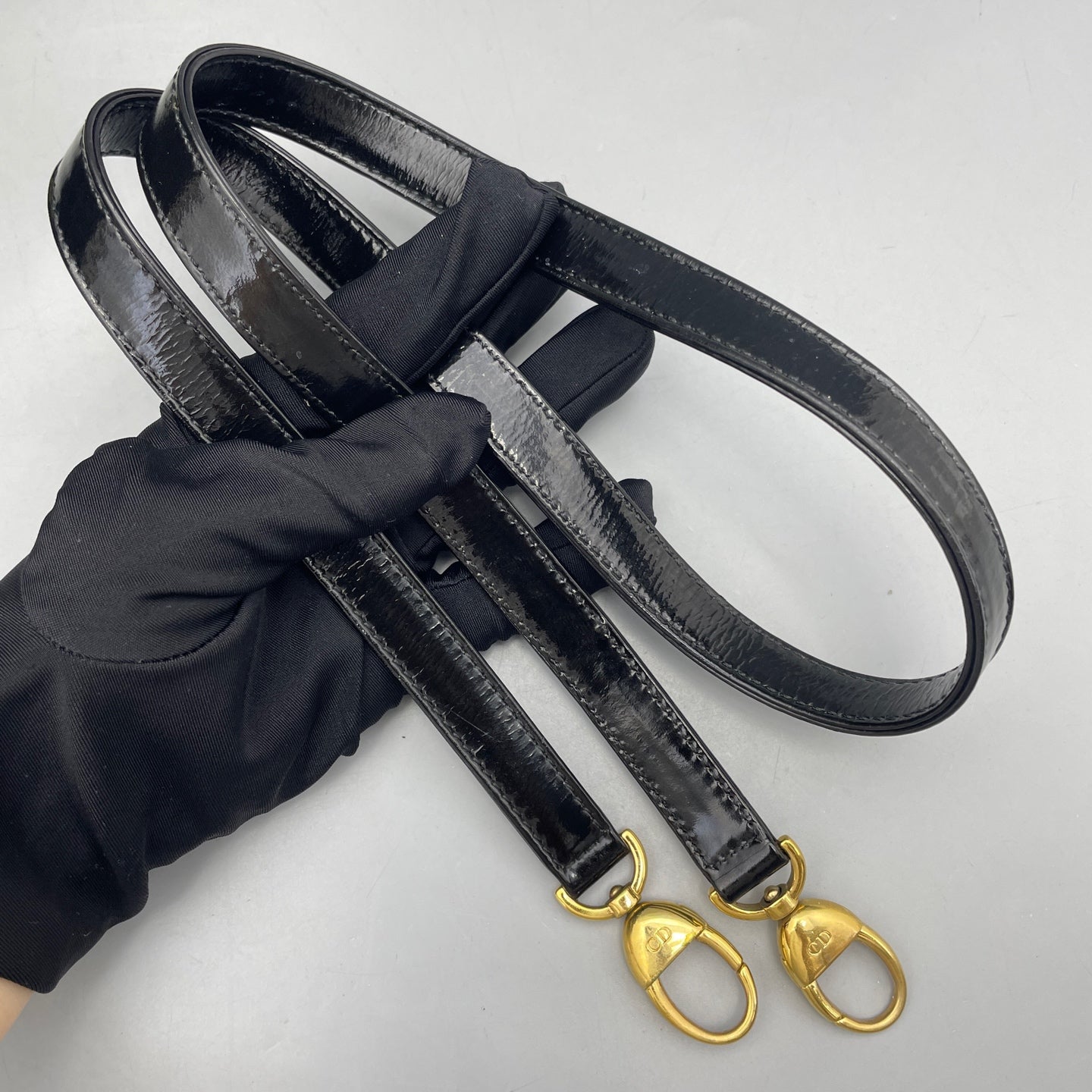 Dior - Lady Dior Large - Patent leather - Black - (Large)