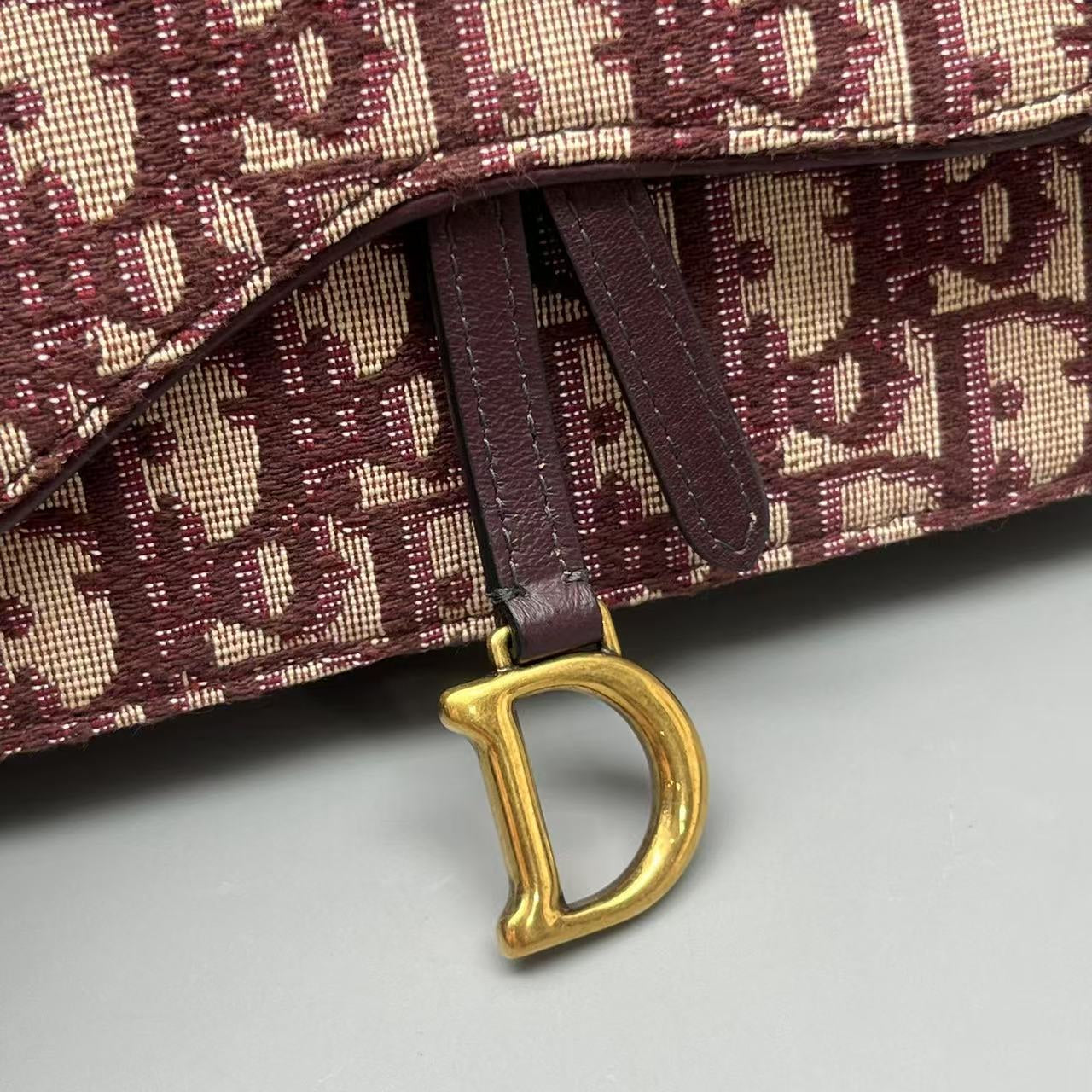 Dior - Oblique Belt Bag - Embroidered Oblique Canvas with Leather Trim - Red - (mini)