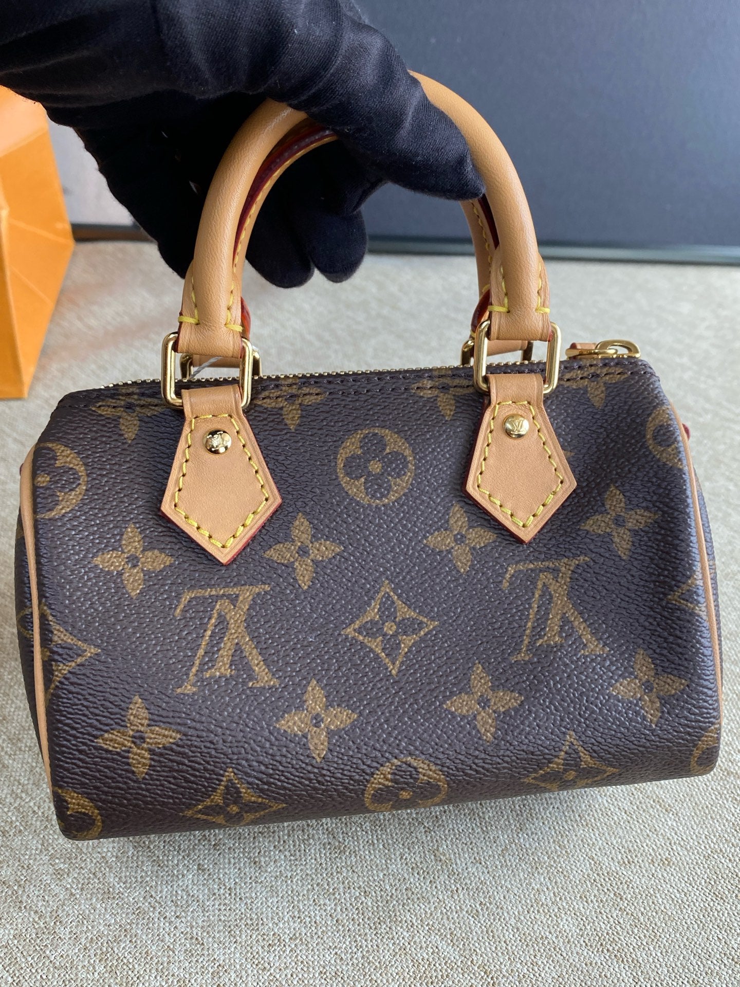 Louis Vuitton - Nano Speedy - Monogram coated canvas with natural cowhide leather trim - Brown - (mini)