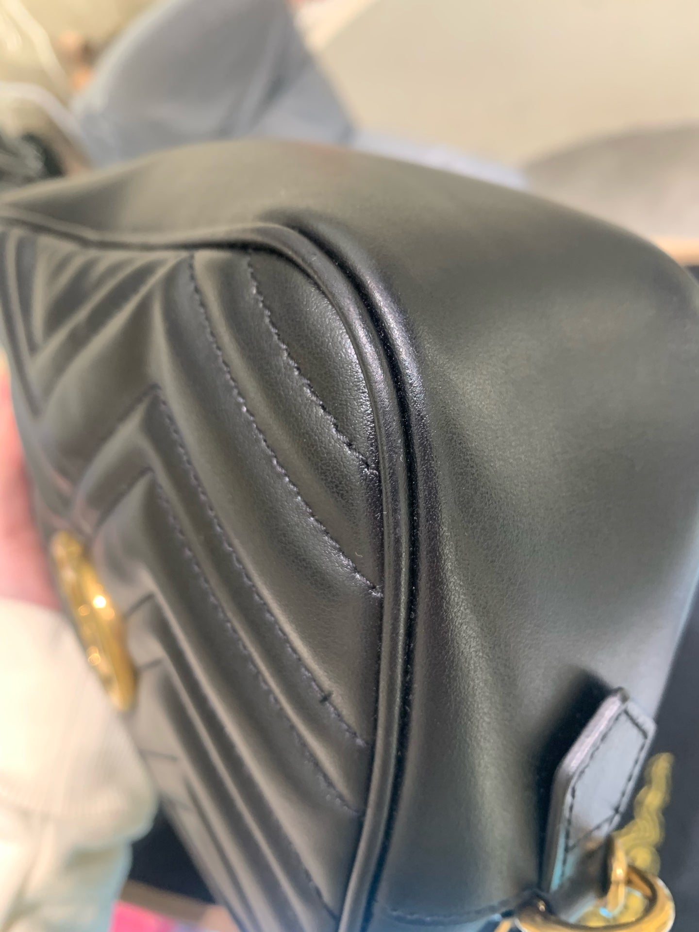 Gucci - GG Marmont Matelassé Camera Bag - Leather - Black - (Mini)