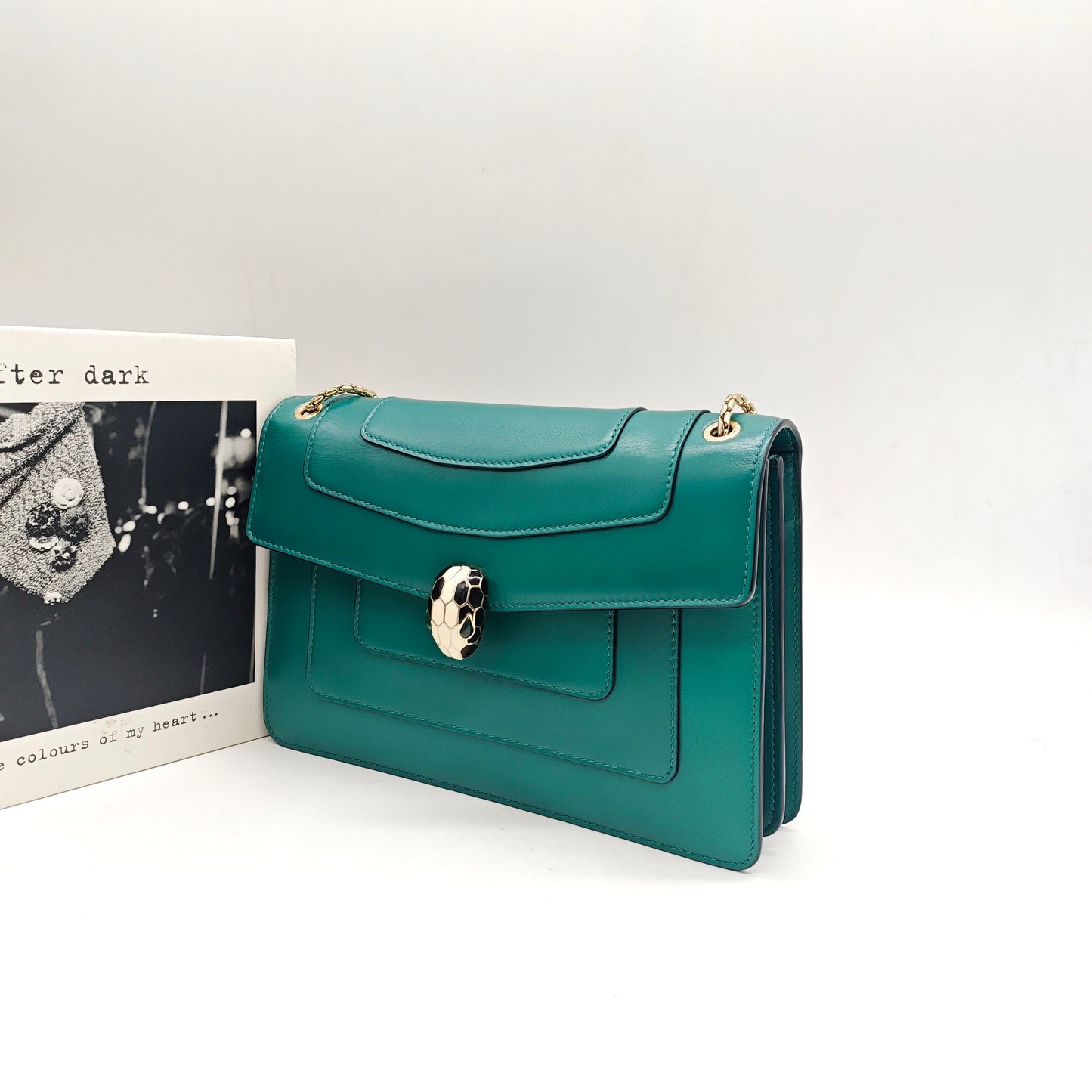 Bvlgari - Serpenti Forever Flap Bag - Leather - Green - (Large)