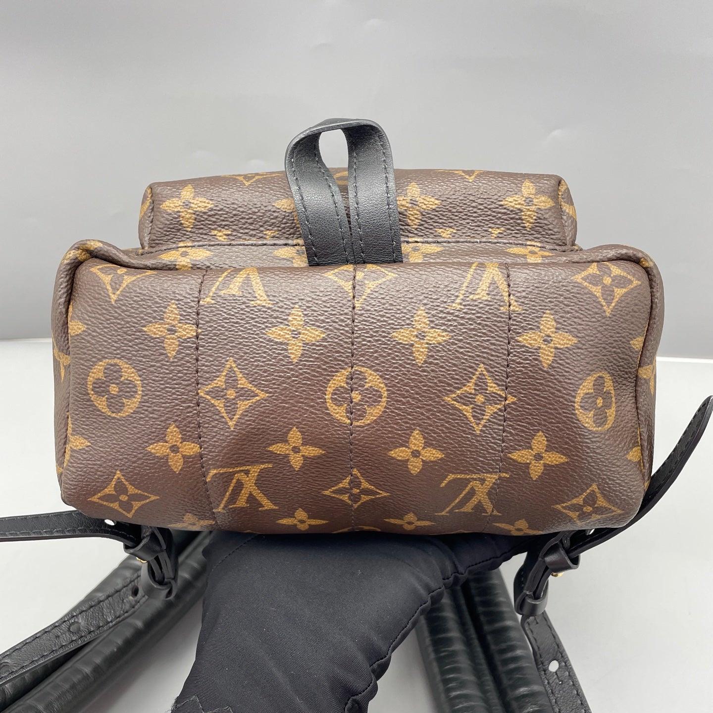 Louis Vuitton - Palm Springs Backpack - Monogram coated canvas with black cowhide leather trim - Brown - (Small)