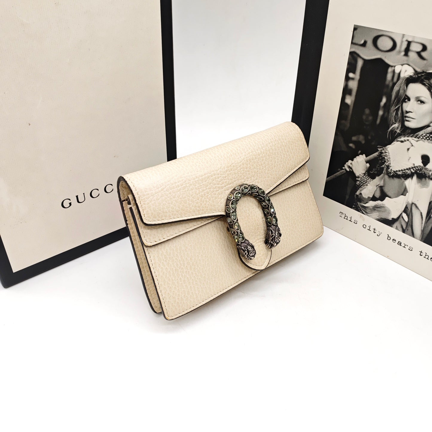 Gucci - Dionysus Super Mini - Grained leather - Off-white - (mini)