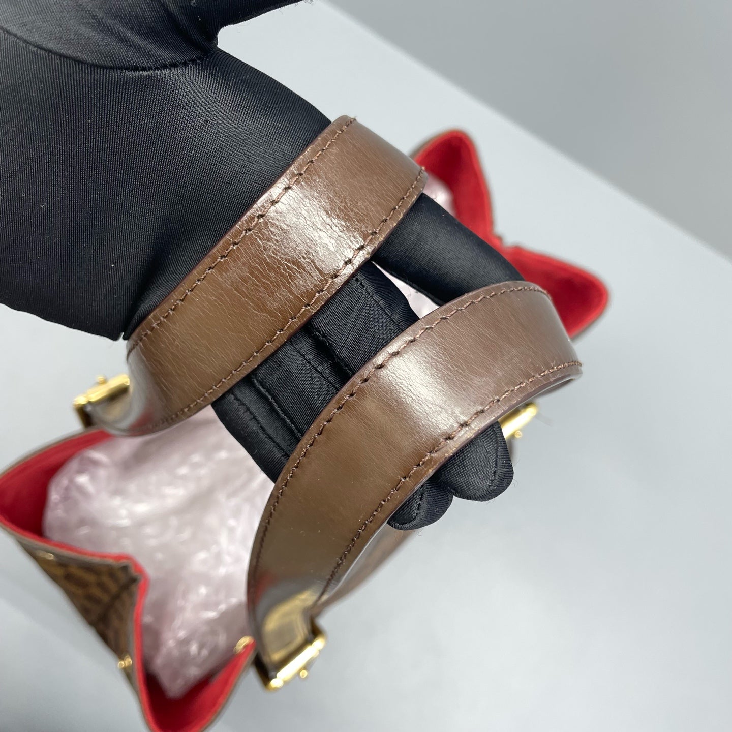 Louis Vuitton - Hampstead MM - Damier Ebene coated canvas with brown leather trim - Brown - (Large)