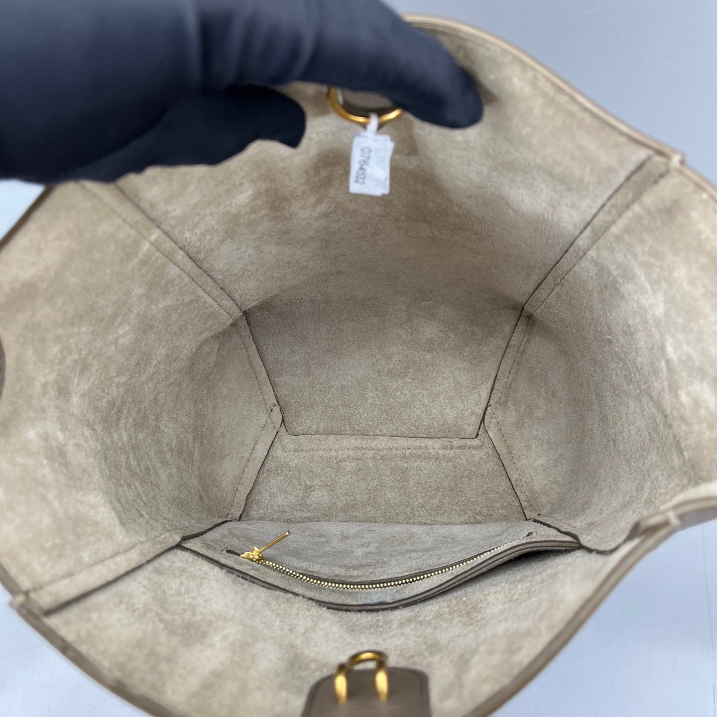 Celine - Small Bucket Bag - Grained leather - Grey - (small)