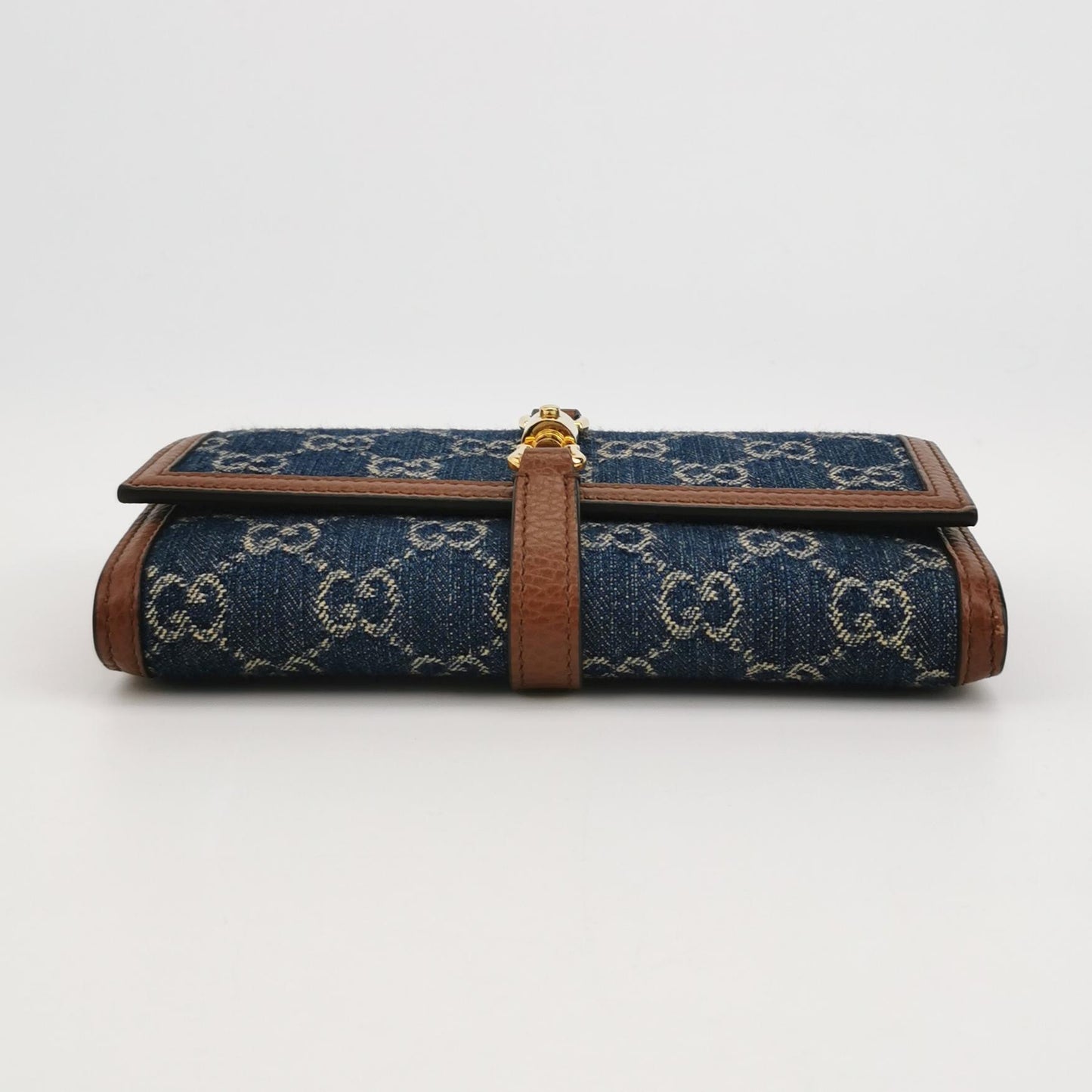 Gucci - Jackie 1961 - Denim with leather trim - Blue - (mini)