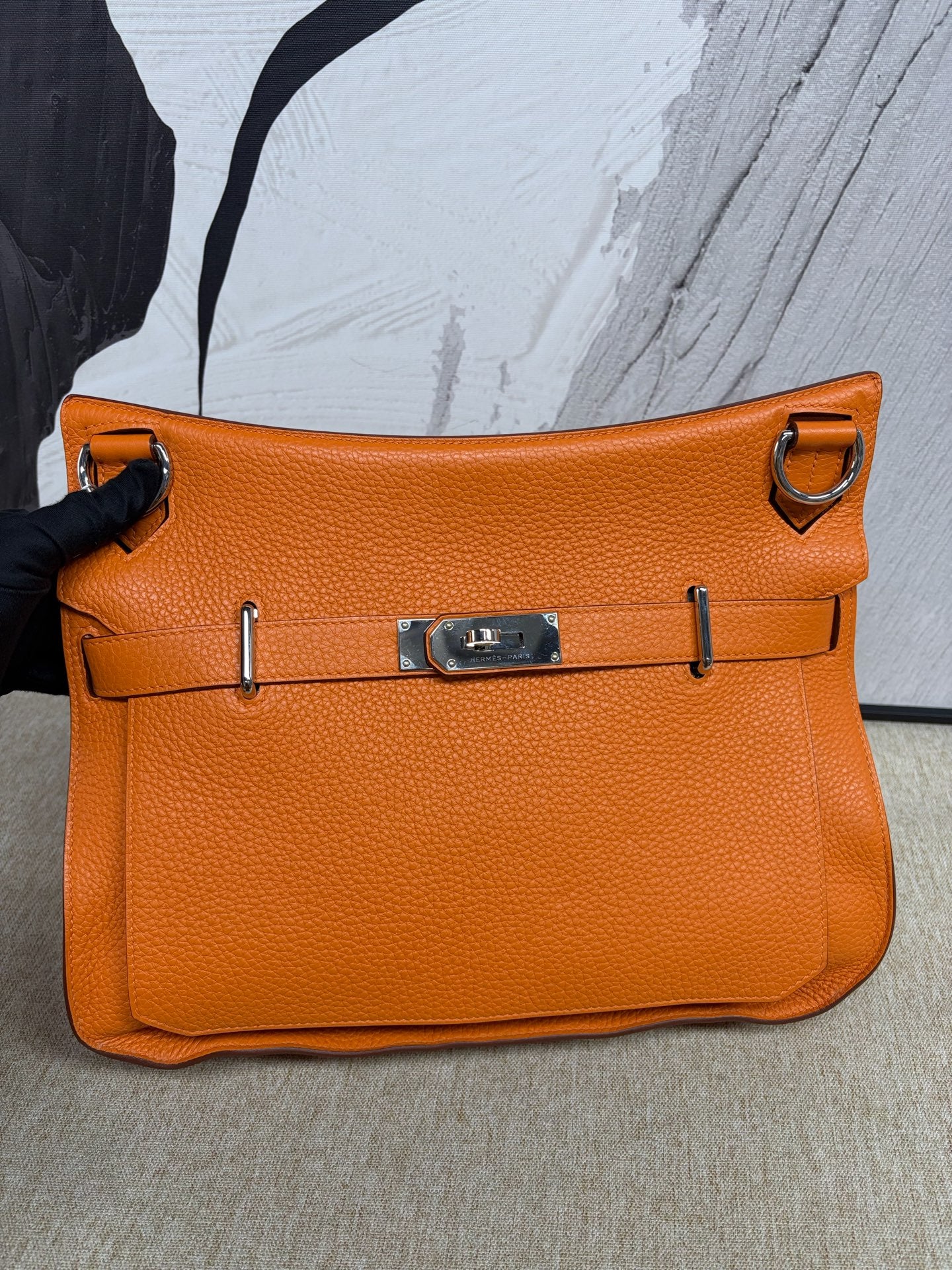 Hermès - Jypsiere 34 - Taurillon Clemence leather - Orange - (Large)