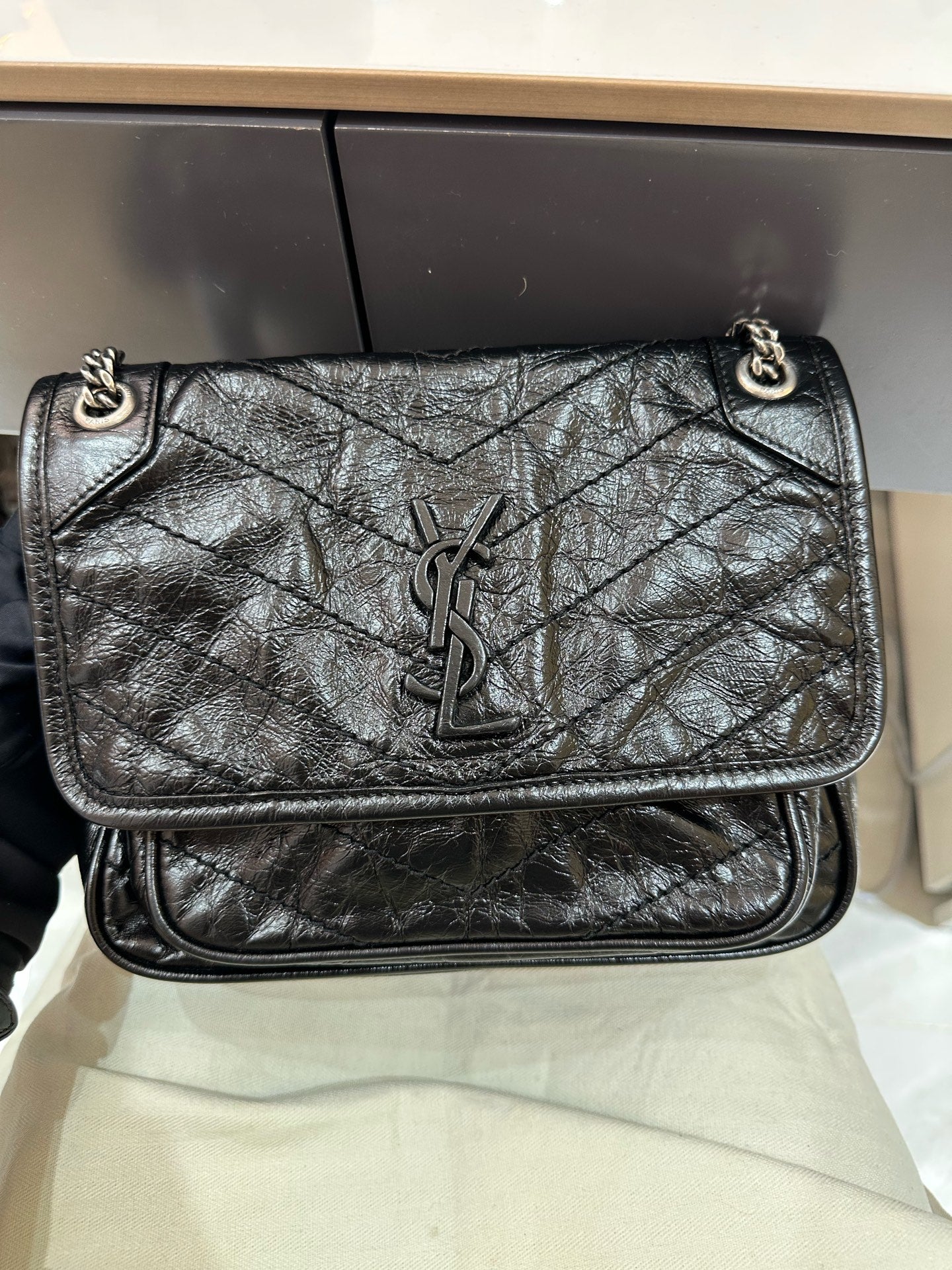 Saint Laurent - Niki Baby - Calfskin leather - Black - (mini)