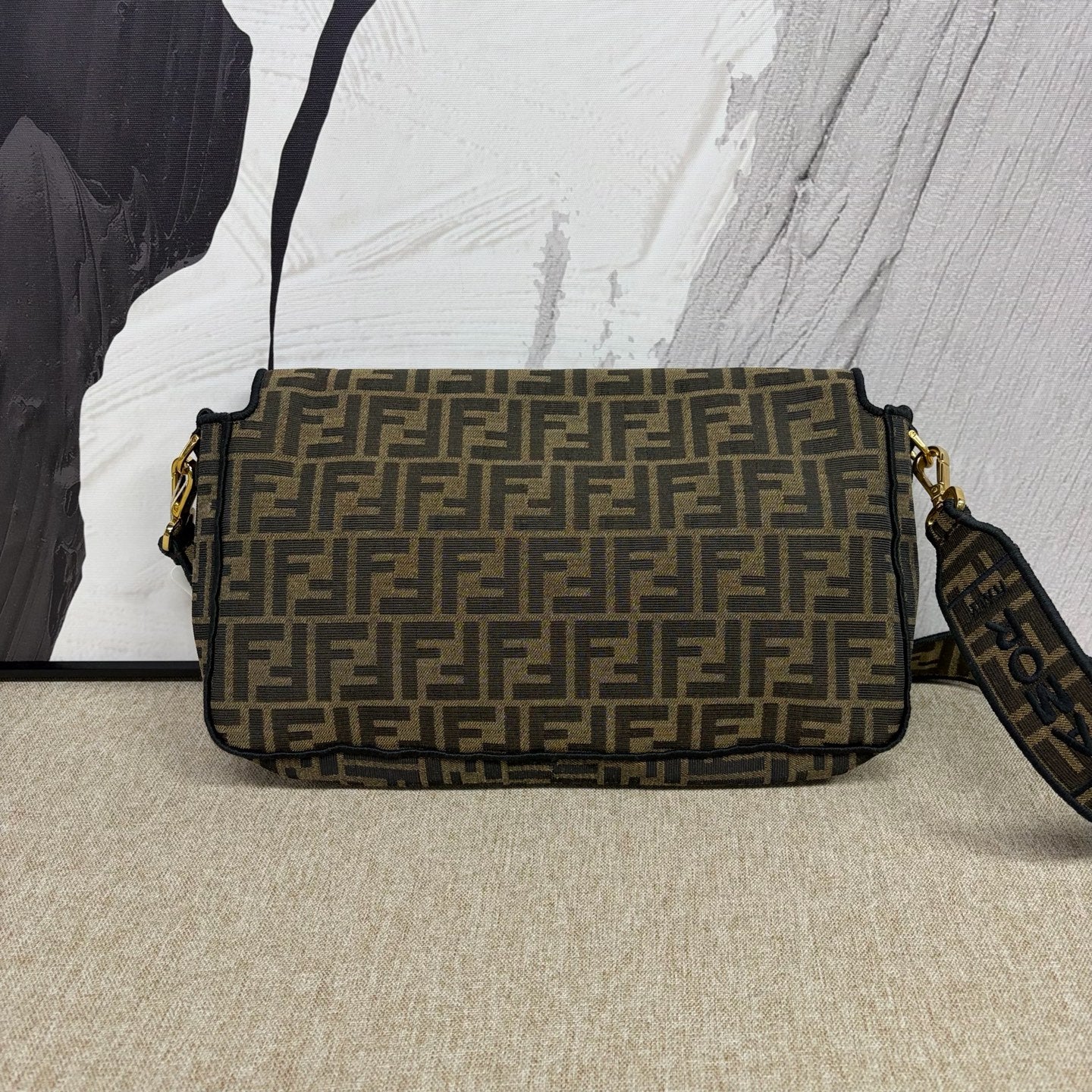 Fendi - Baguette Zucca - Cloth - Brown - (large)