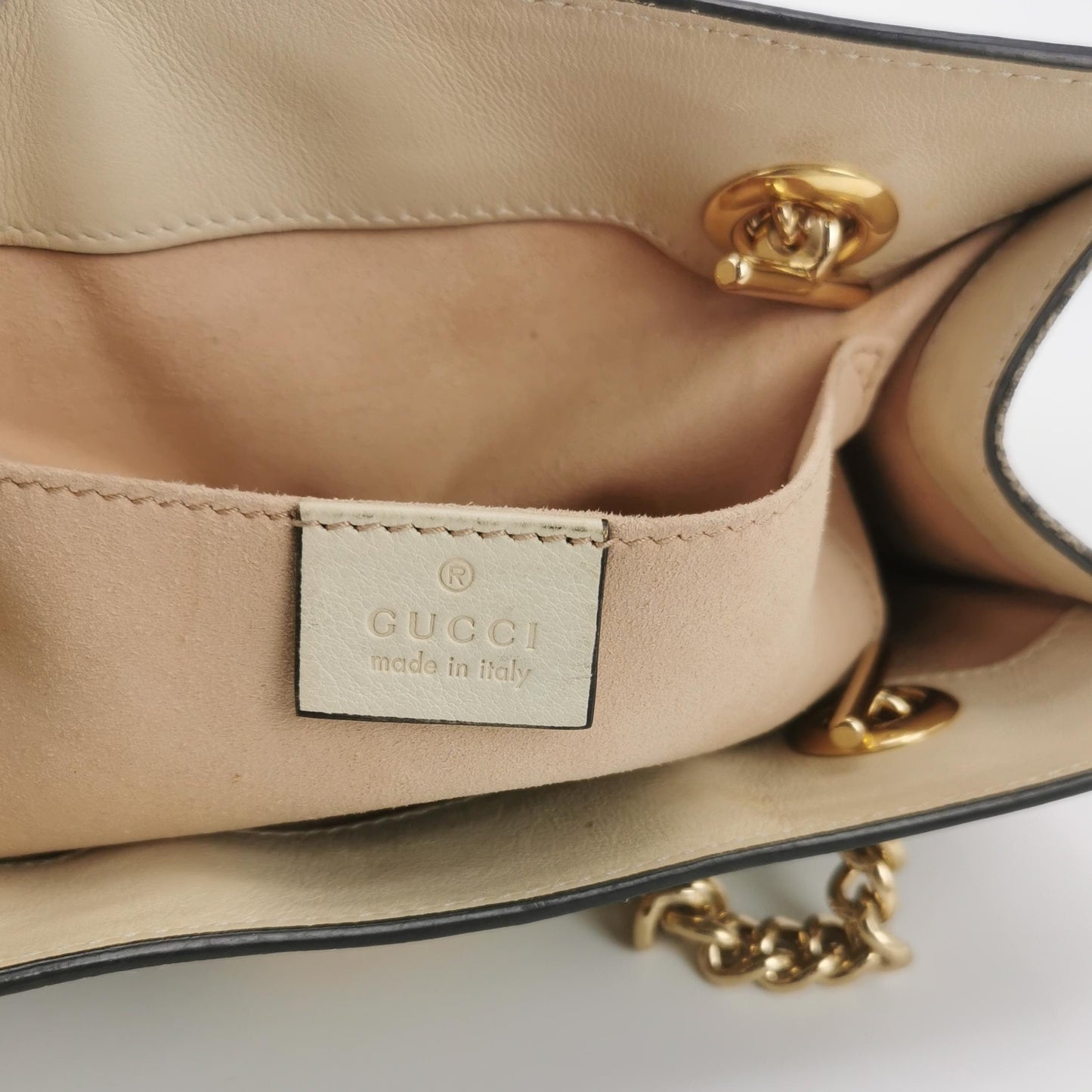 Gucci - Padlock Small Shoulder Bag - GG Supreme canvas with leather trim - Beige - (Small)