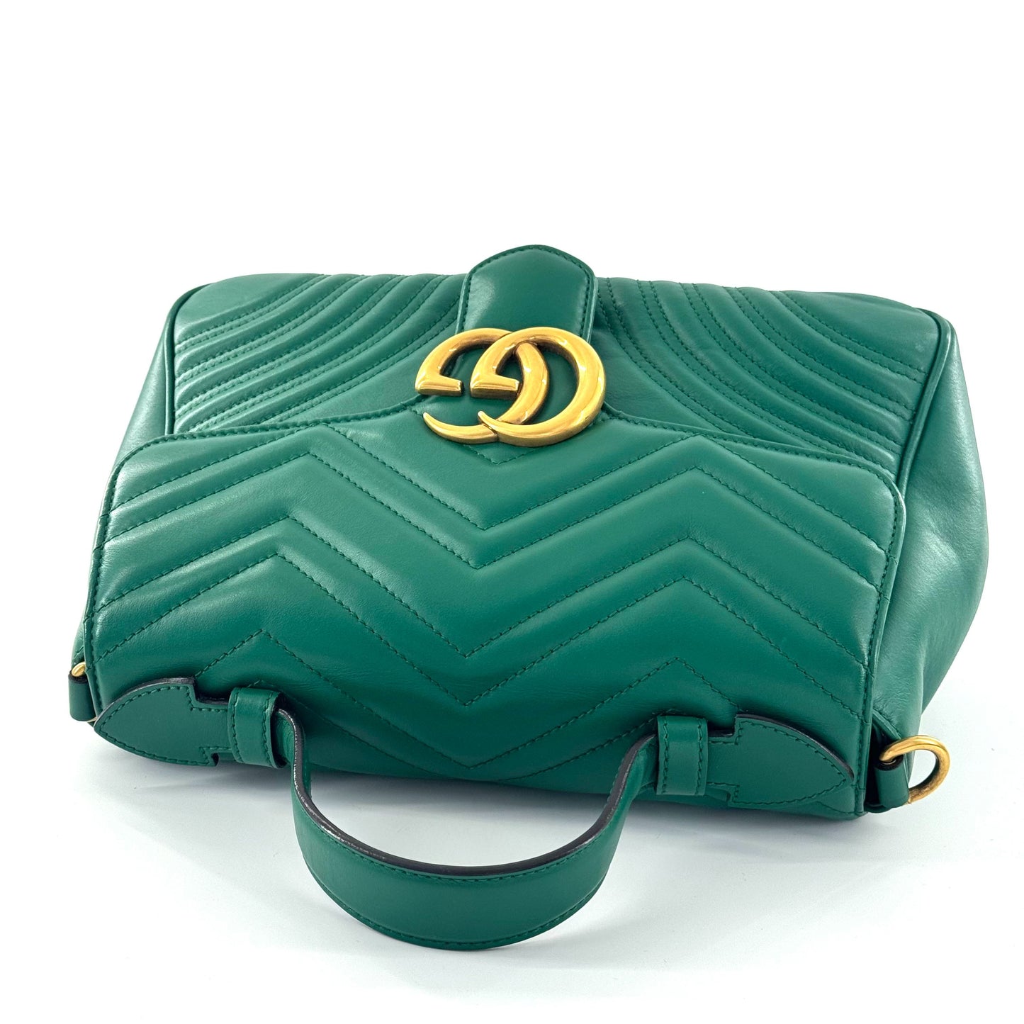 Gucci - Marmont Top Handle - Leather - Green - (medium)