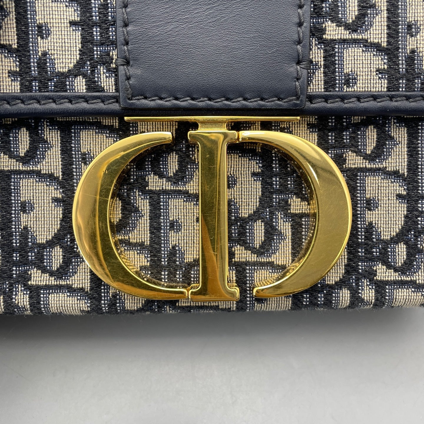 Dior - 30 Montaigne Mini Bag - Dior Oblique jacquard canvas with calfskin leather trim - Blue - (mini)