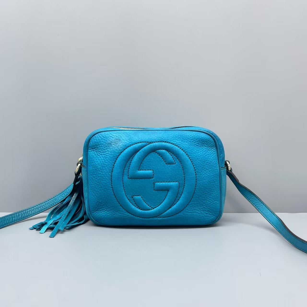 Gucci - Soho Camera Bag - Leather - Blue - (small)