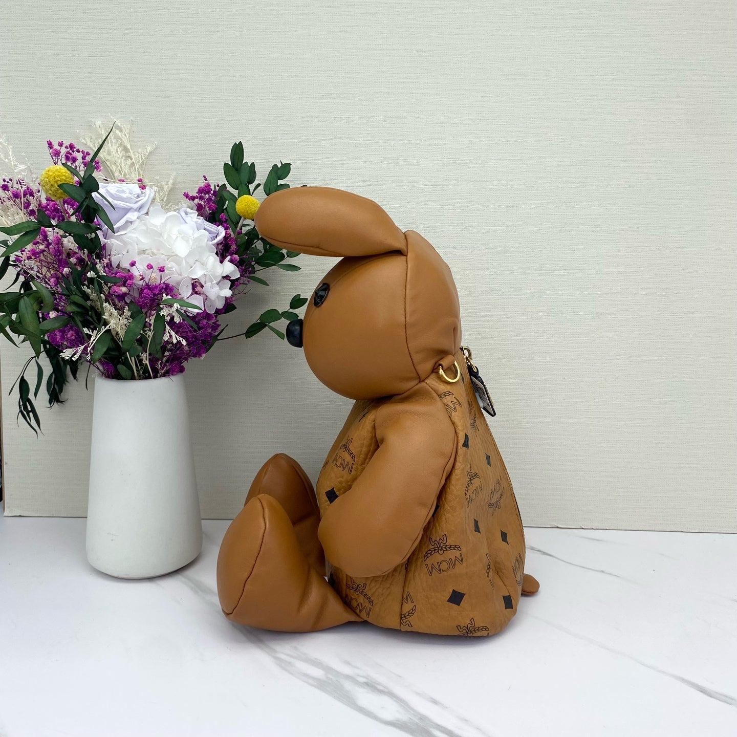 MCM - Rabbit Doll Crossbody Bag - Visetos coated canvas and leather - Brown - (mini)