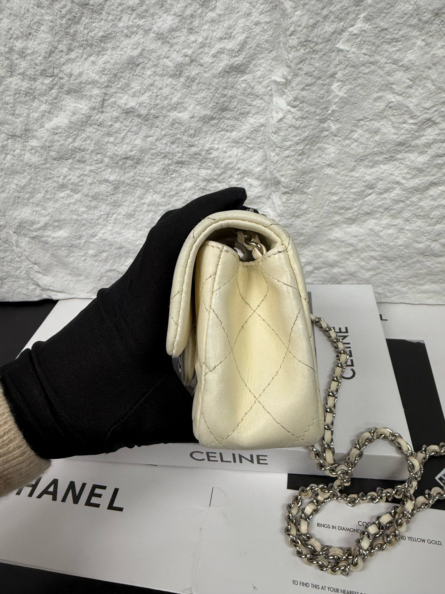 Chanel - Classic Flap Mini - Lambskin leather - Cream - (mini)