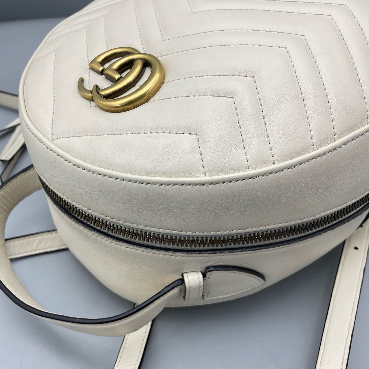 Gucci - GG Marmont Mini Backpack - Leather - White - (mini)