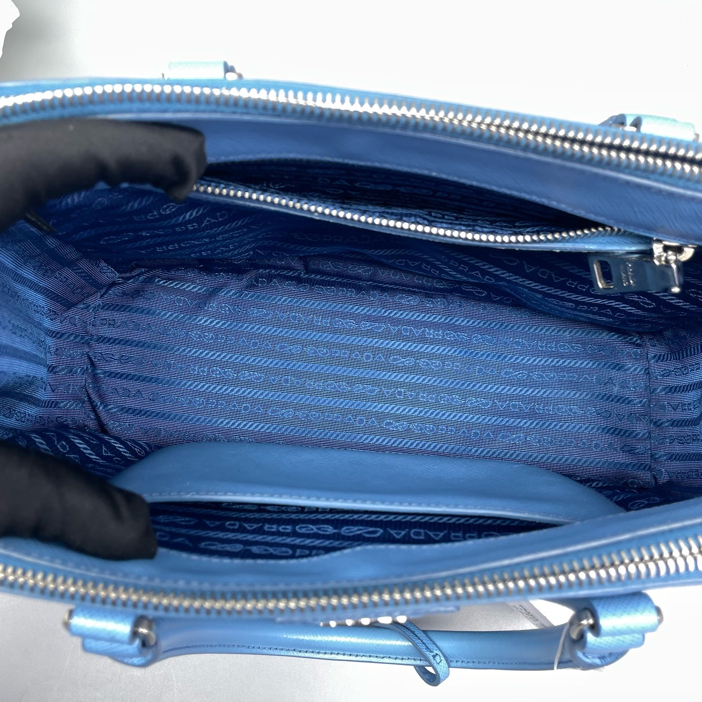 Prada - Saffiano Lux Tote - Leather - Blue - (small)