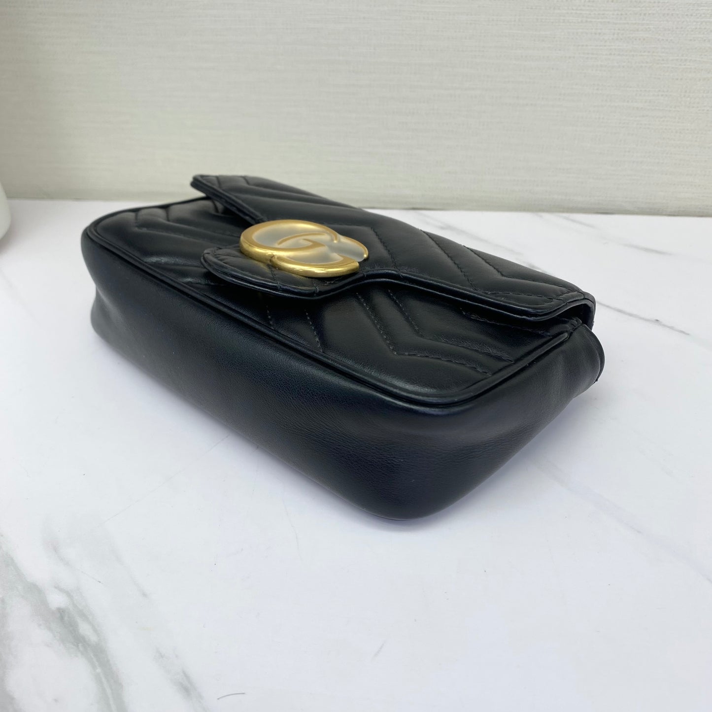 Gucci - Marmont Mini Shoulder Bag - Leather - Black - (mini)