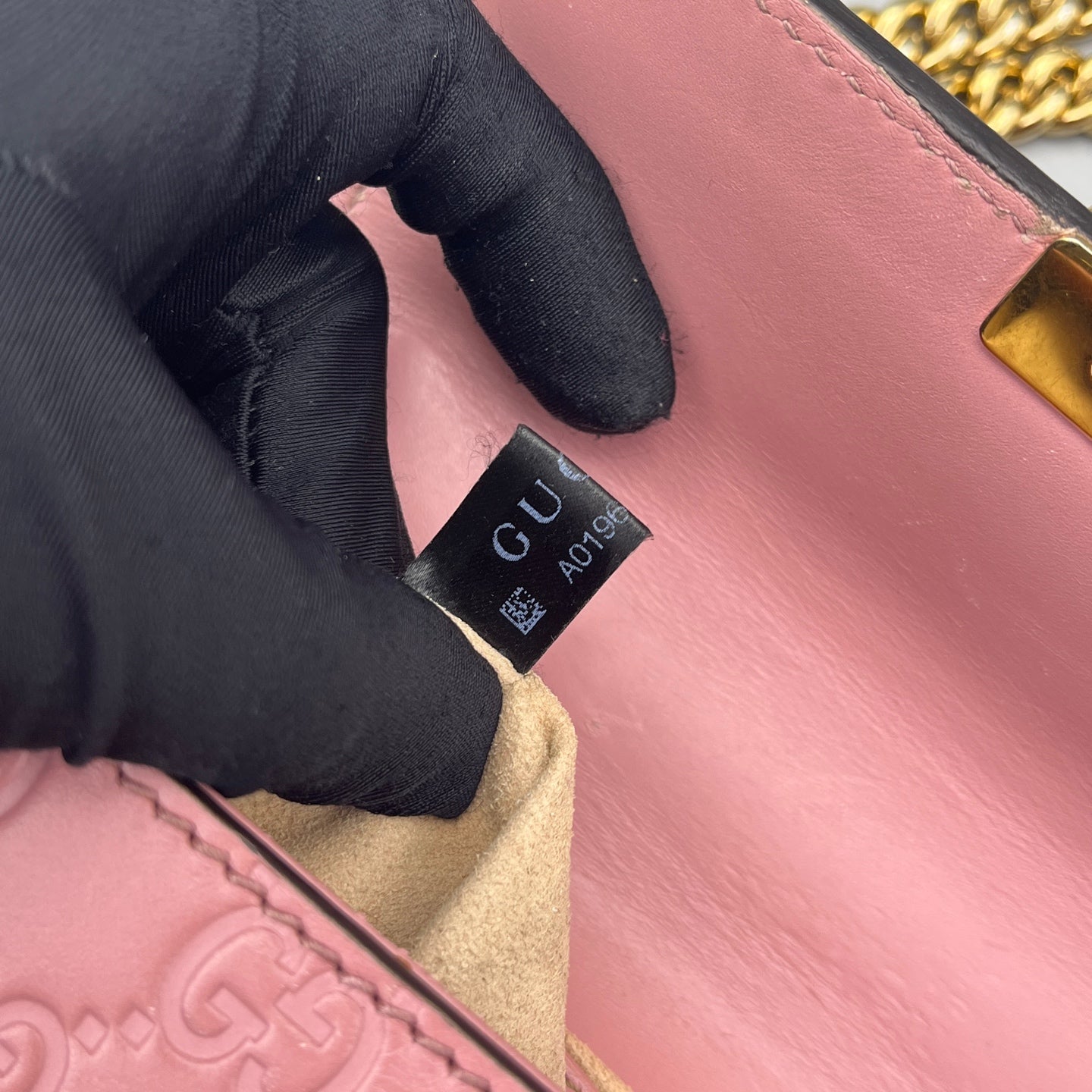 Gucci - Padlock Shoulder Bag - Leather - Pink - (mini)