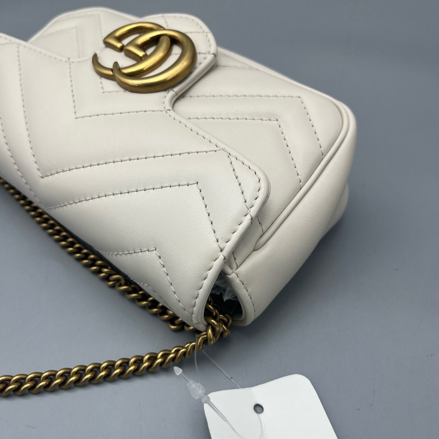 Gucci - GG Marmont Super Mini Bag - Leather - White - (mini)