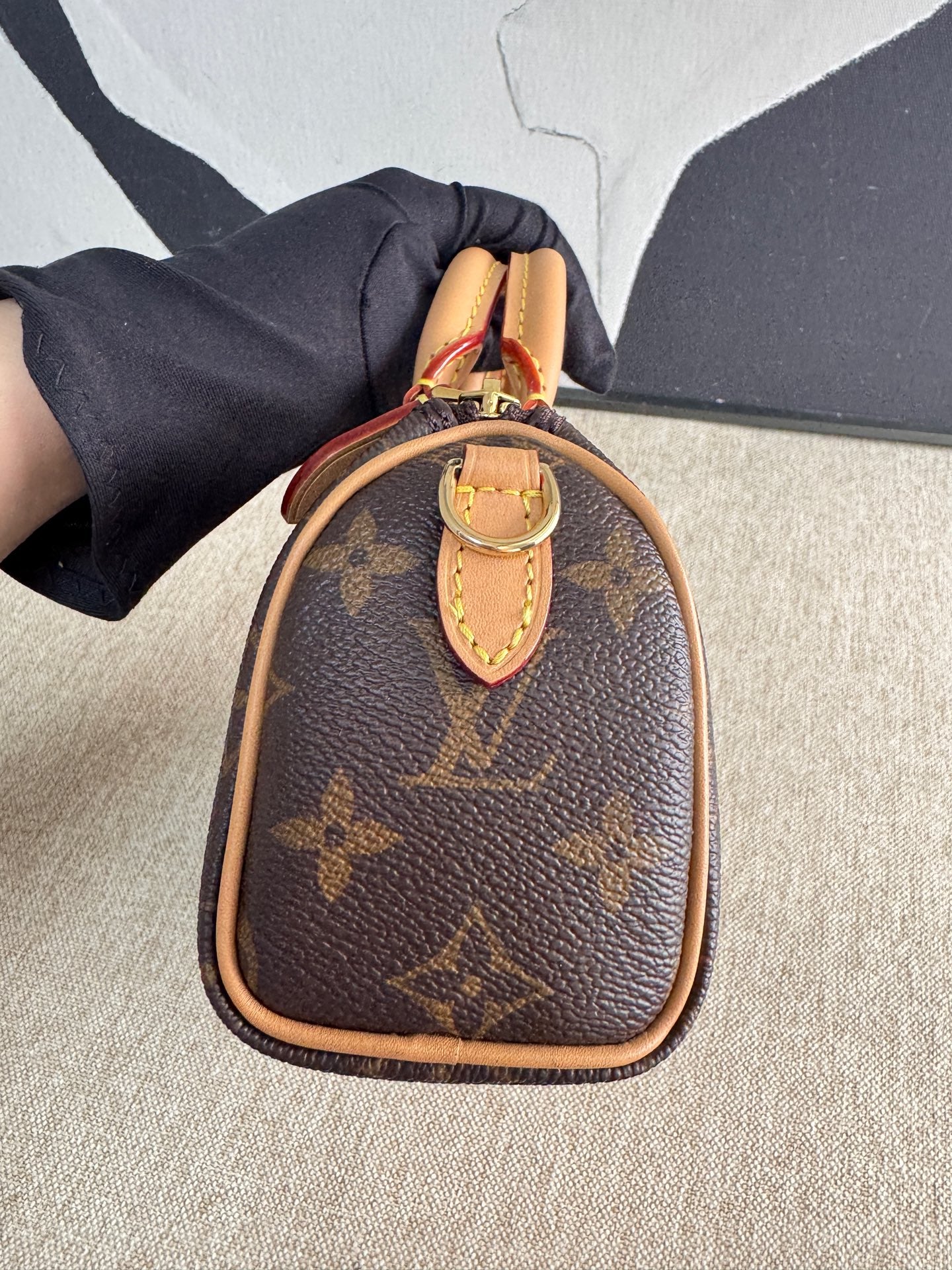 Louis Vuitton - Speedy Nano - Monogram coated canvas with natural Vachetta leather trim and handles - Brown - (mini)