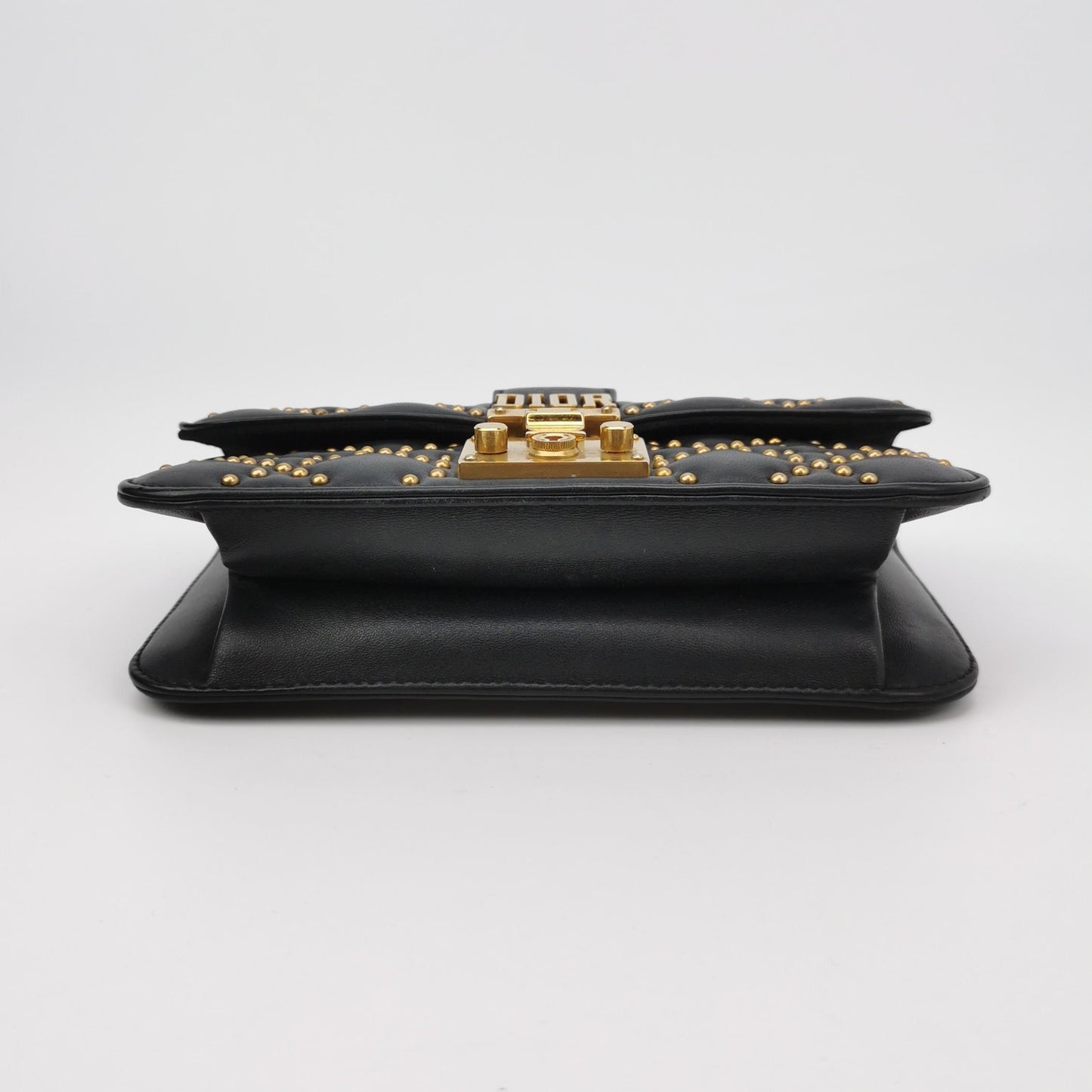 Dior - Studded Flap Bag - Leather - Black - (mini)