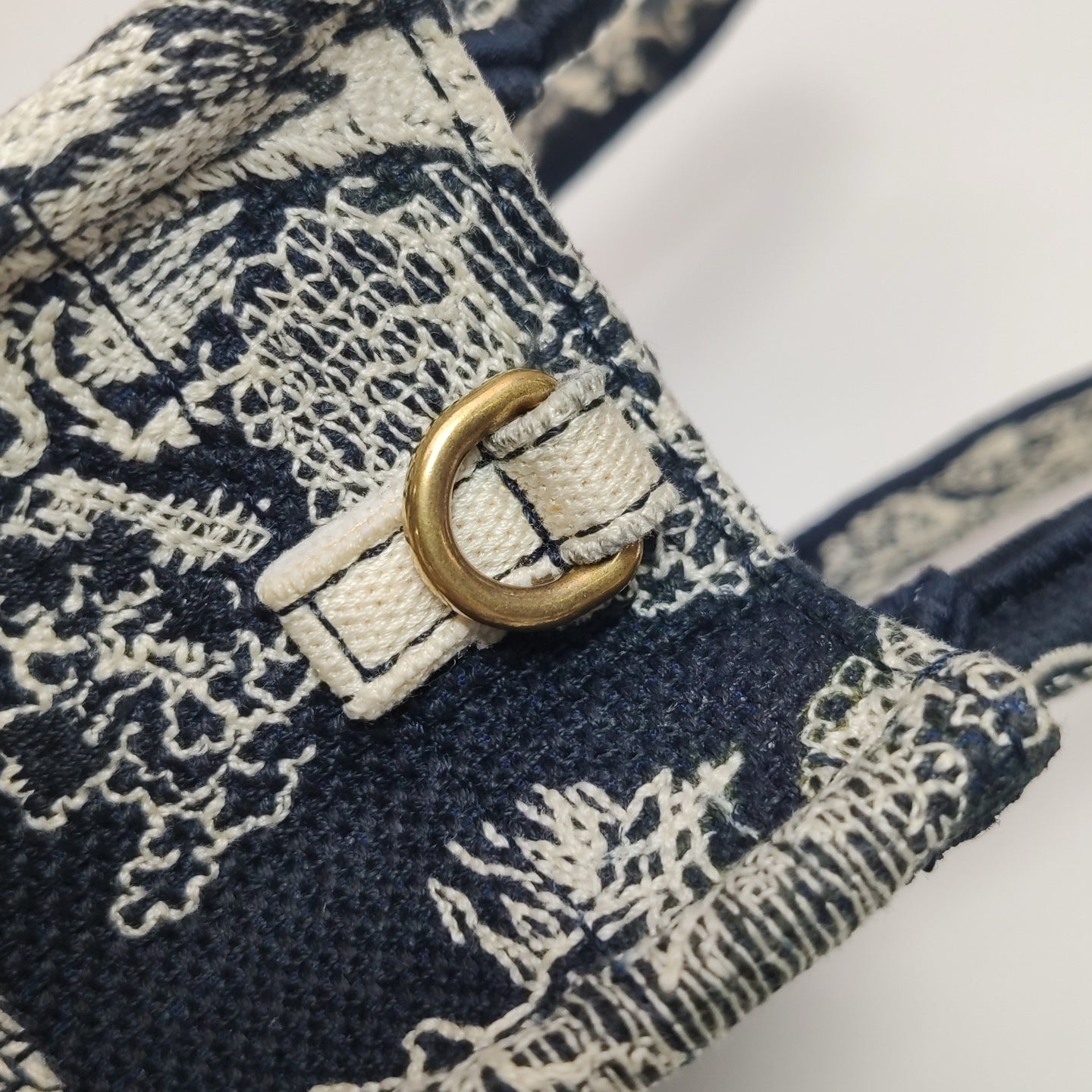 Dior - Mini Book Tote Reverse Toile de Jouy - Embroidered canvas - Blue - (mini)