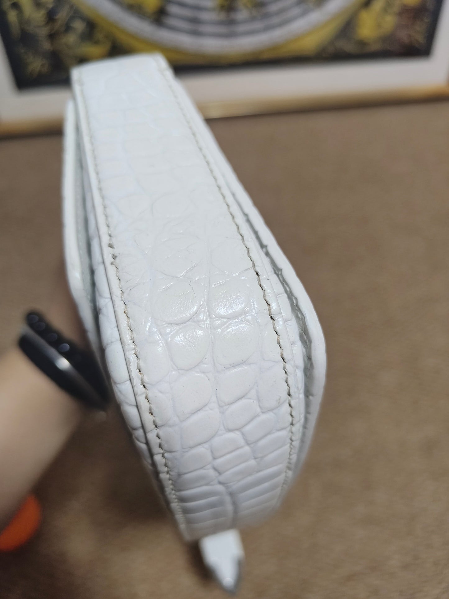 Balenciaga - Ghost Shoulder Bag - Exotic leathers - Crocodile - White - (small)