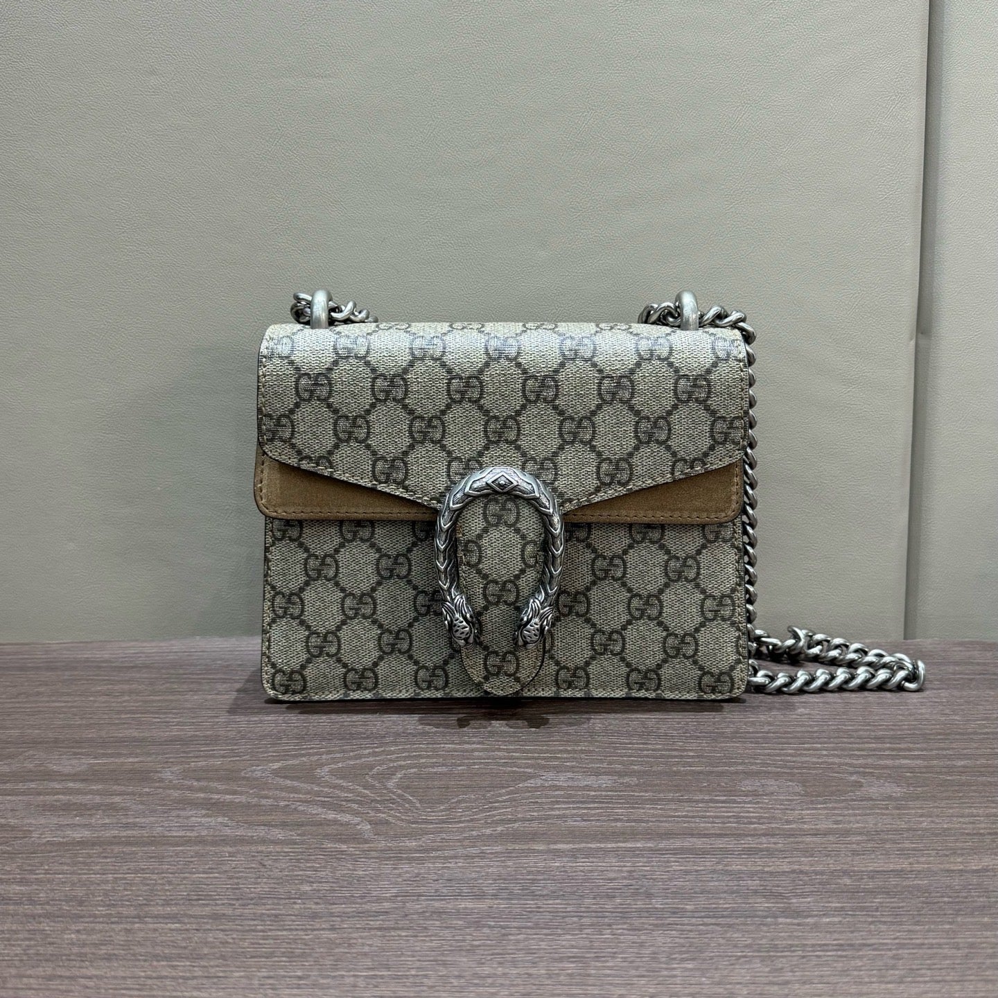 Gucci - Dionysus Mini - GG Supreme canvas with suede and leather trim - Beige - (mini)