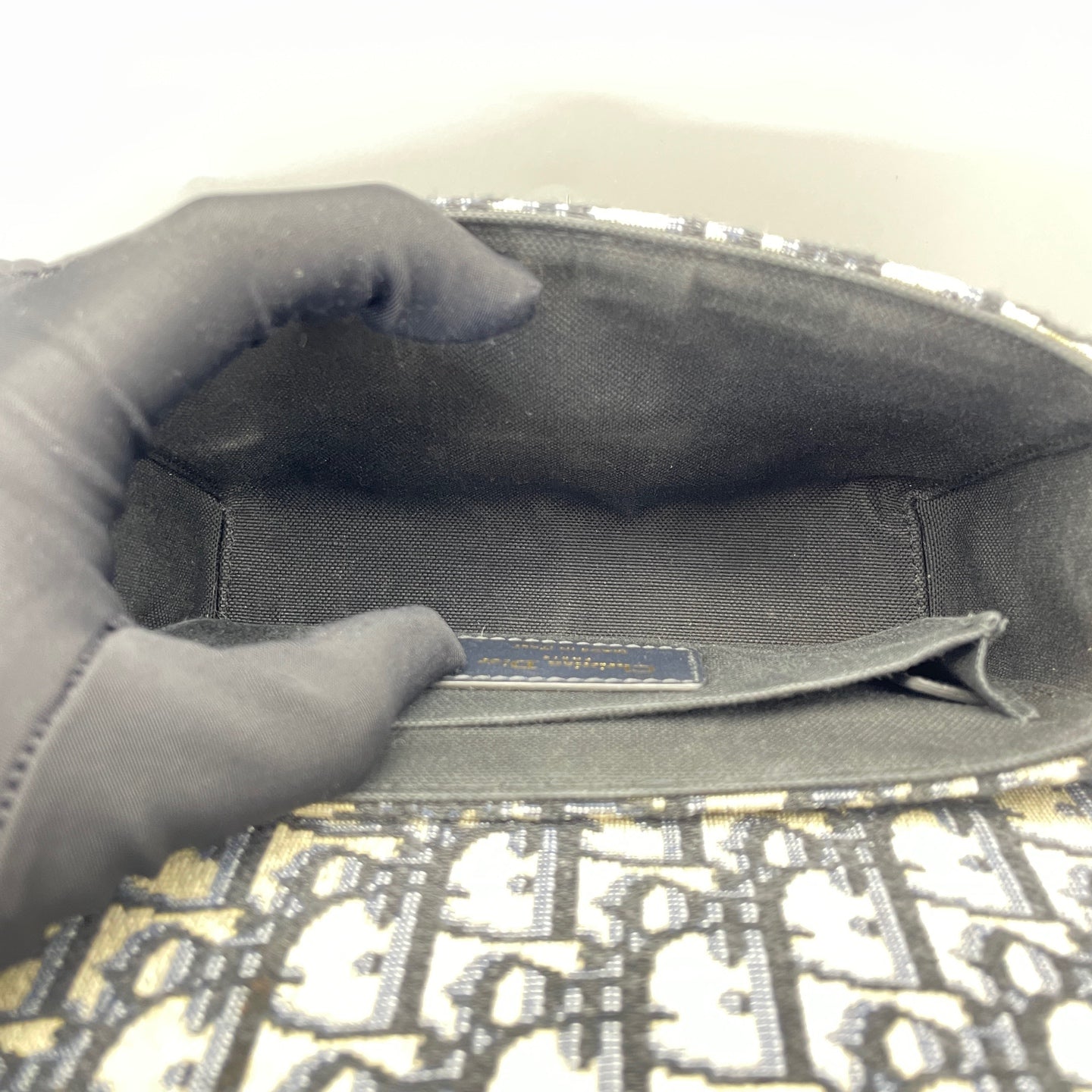 Dior - 30 Montaigne Mini Bag - Dior Oblique jacquard canvas with calfskin leather trim - Blue - (mini)