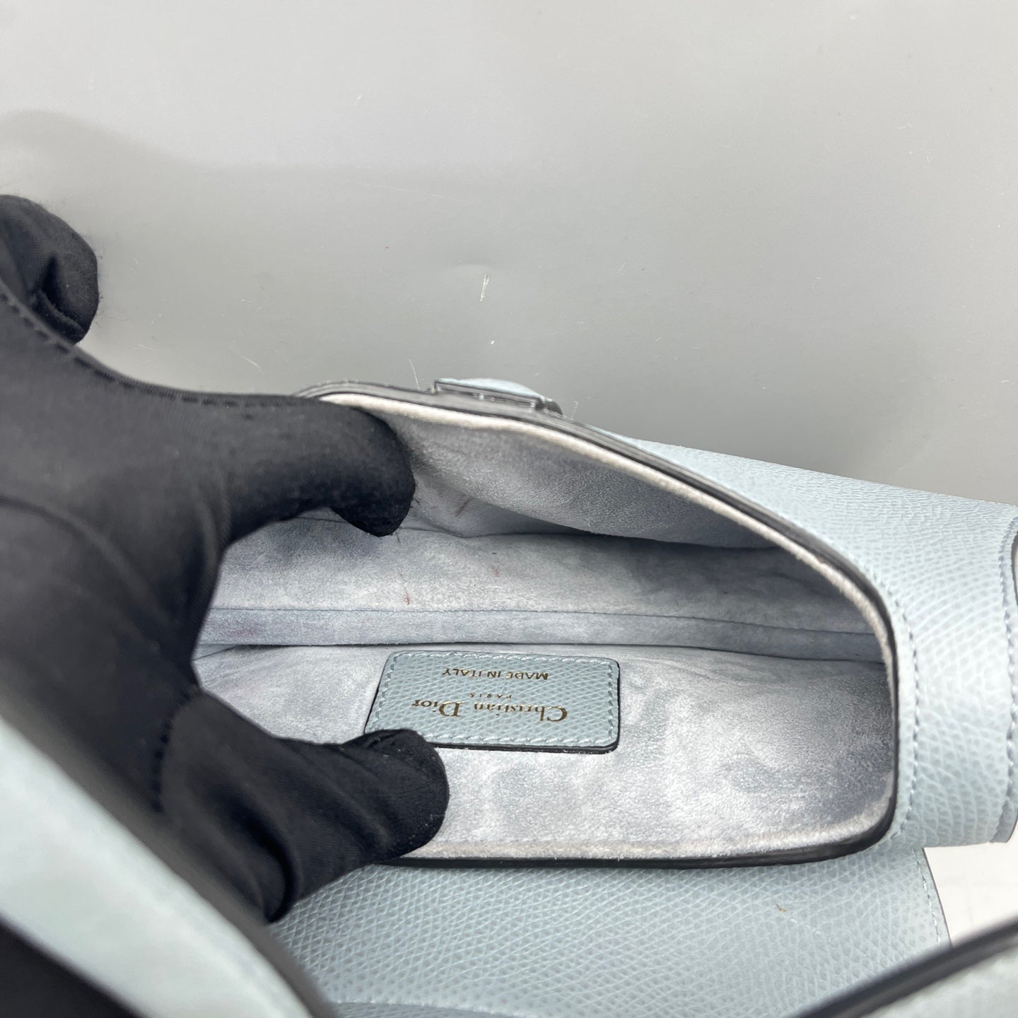 Dior - Saddle Bag - Grained calfskin leather - Blue - (mini)