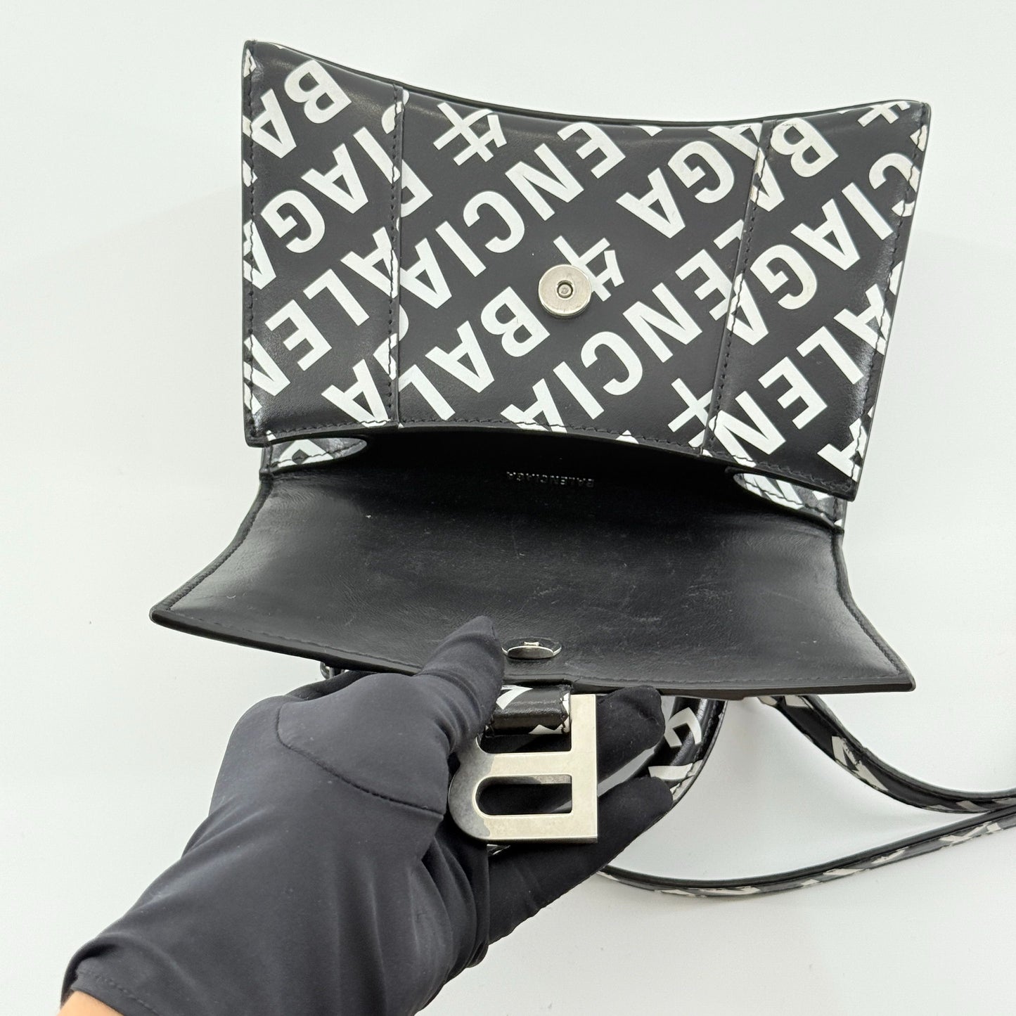 Balenciaga - Hourglass XS Year of the Ox Limited Edition - Leather - Black and White - (mini)