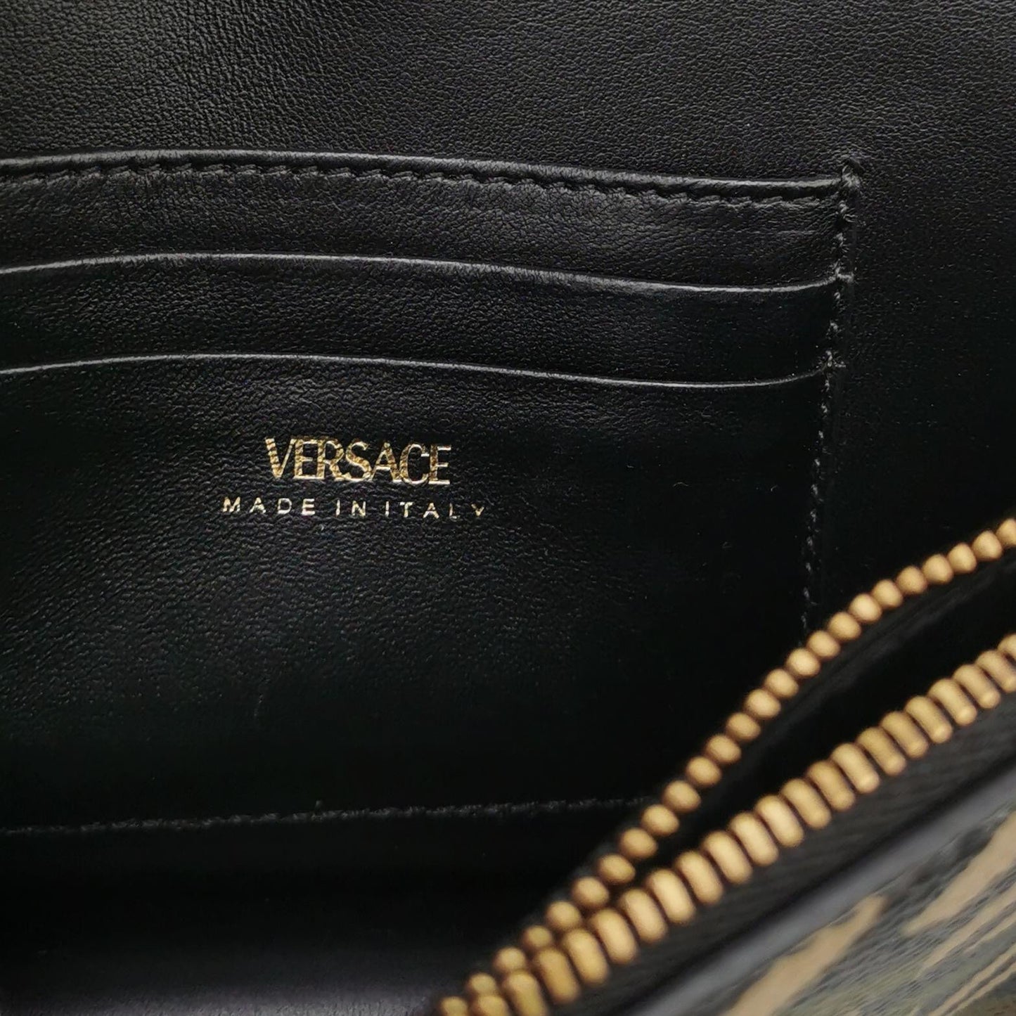 Versace - La Greca Chain Wallet - Coated canvas with leather trim - Multicolour - (small)