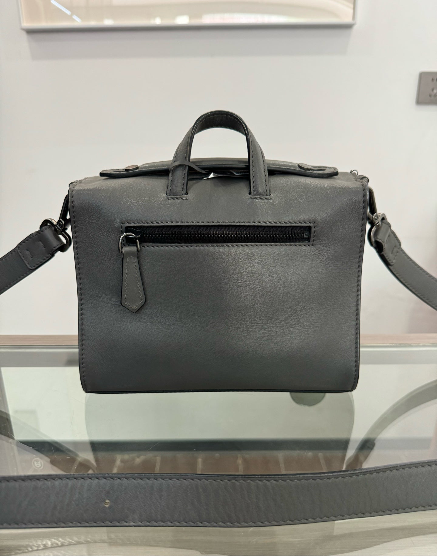 Fendi - Lui Messenger Bag - Leather - Grey - (mini)