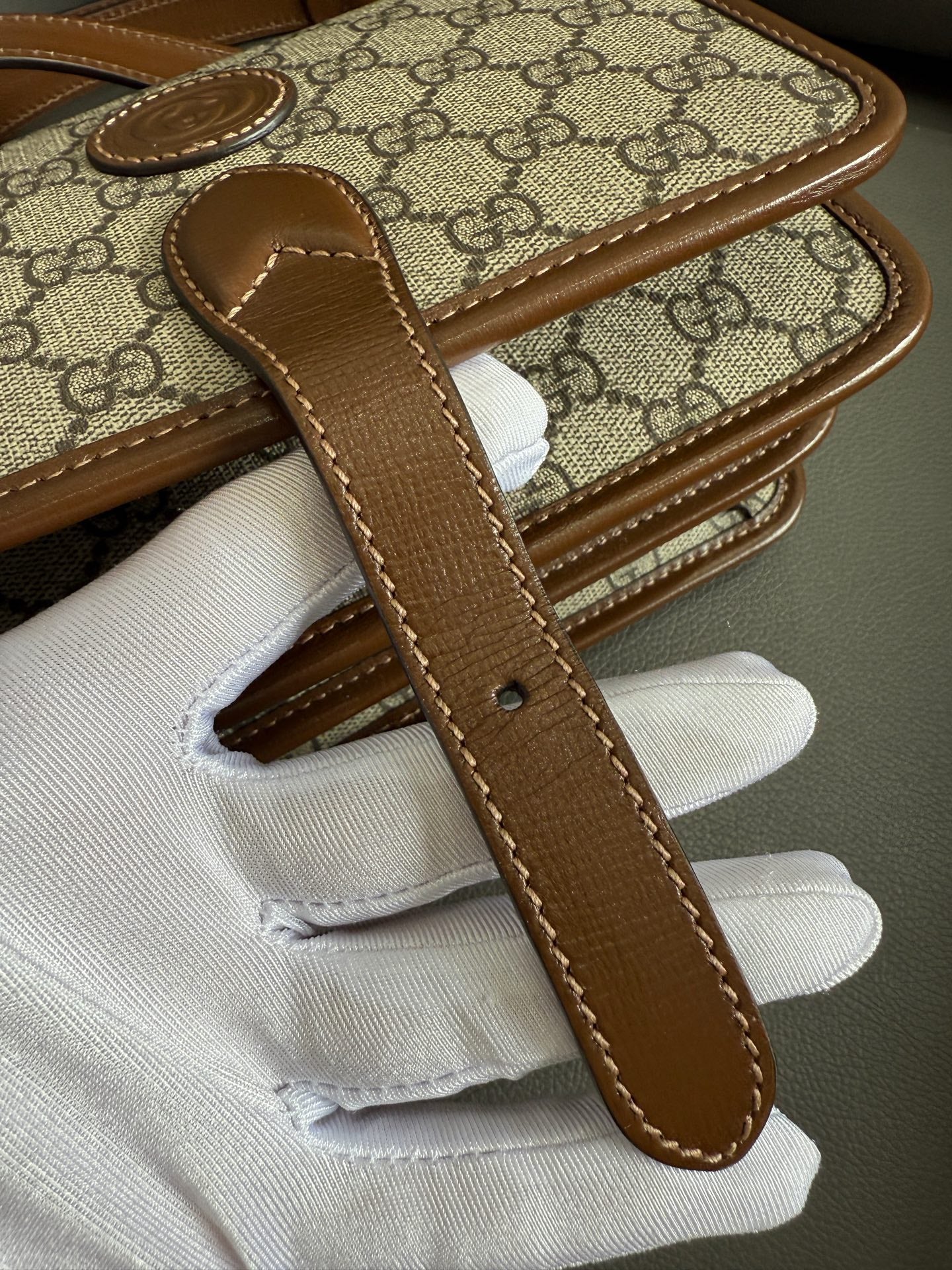 Gucci - GG Retro Mini 041 Messenger Accordion Bag - GG Supreme canvas with leather trim - Beige and Brown - (mini)