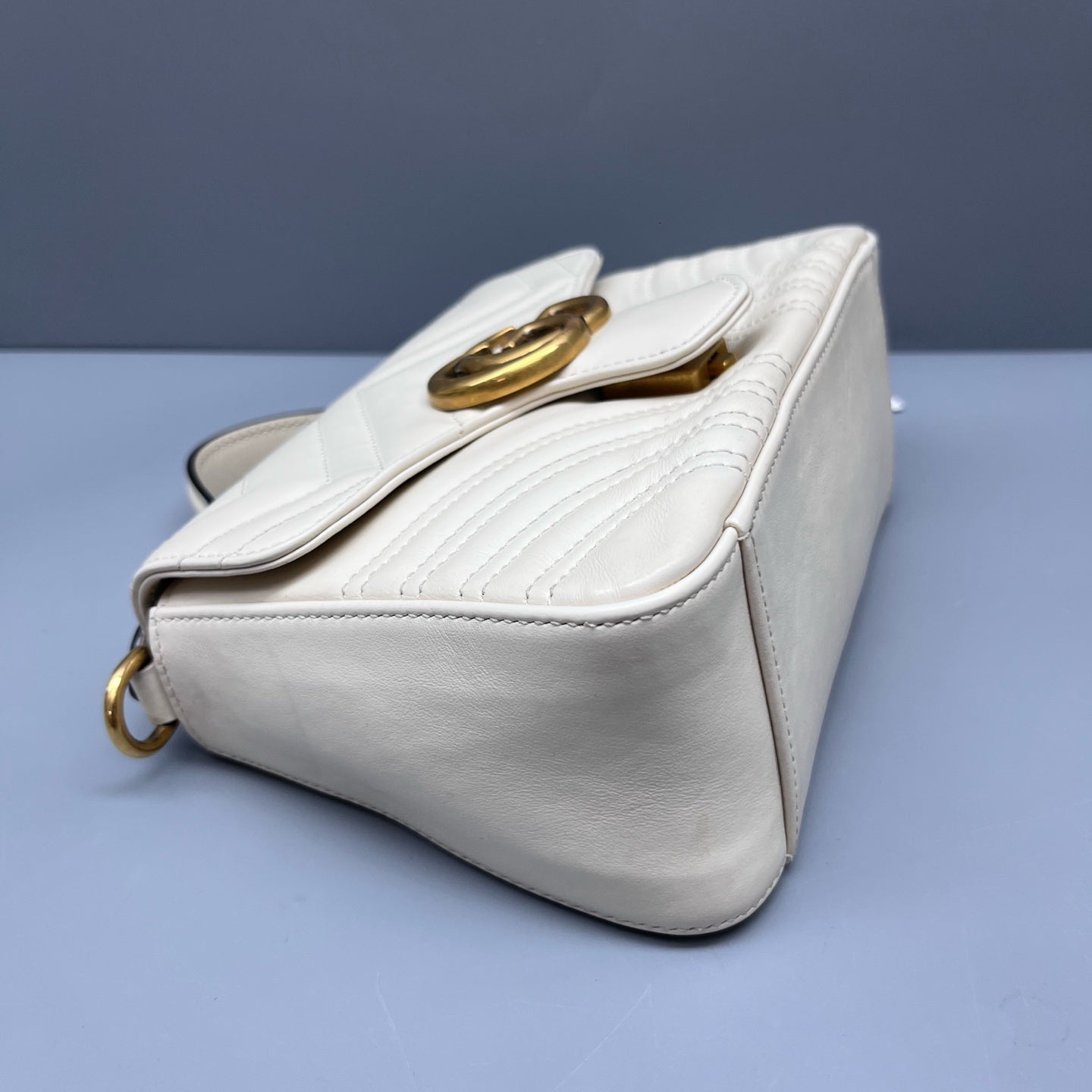 Gucci - GG Marmont Matelassé Mini Top Handle Bag - Leather - White - (mini)
