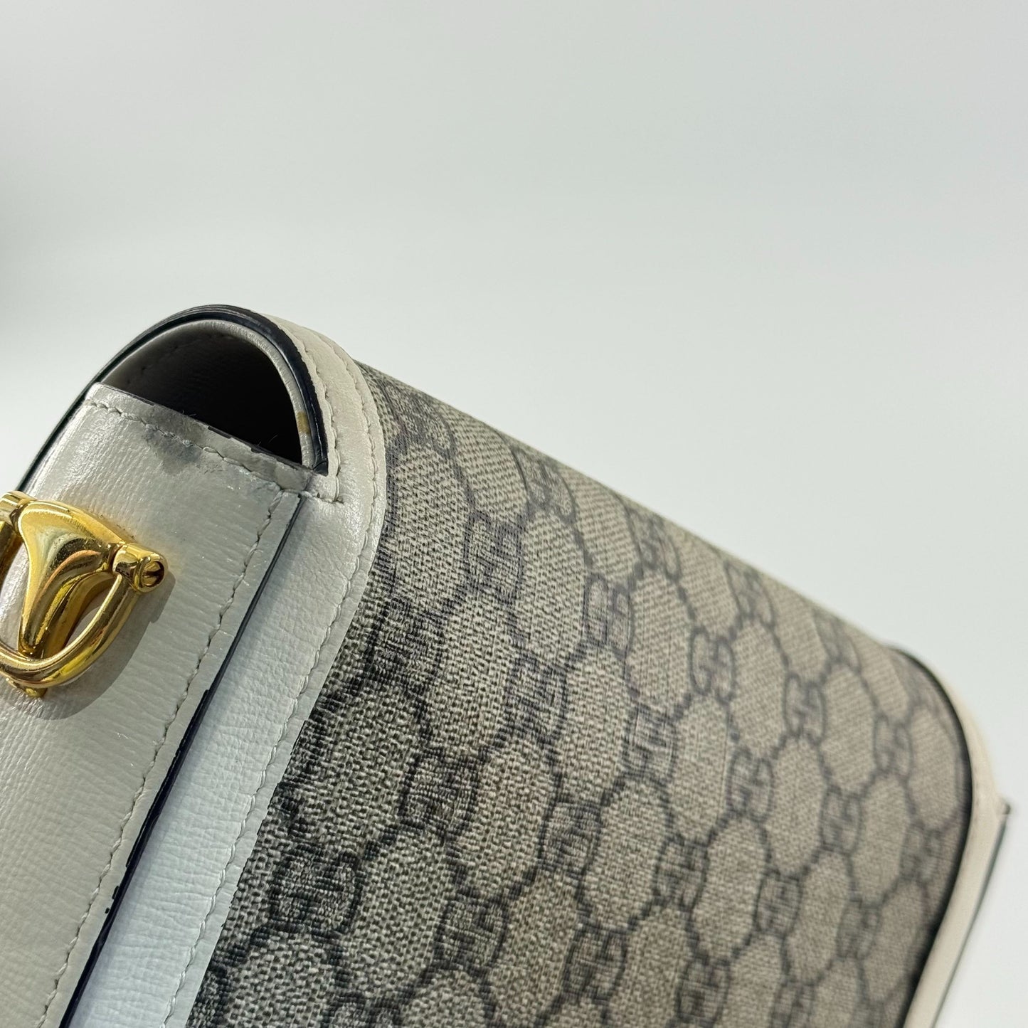 Gucci - 1955 Horsebit Mini Bag - GG Supreme canvas with leather trim - Multicolour - (mini)