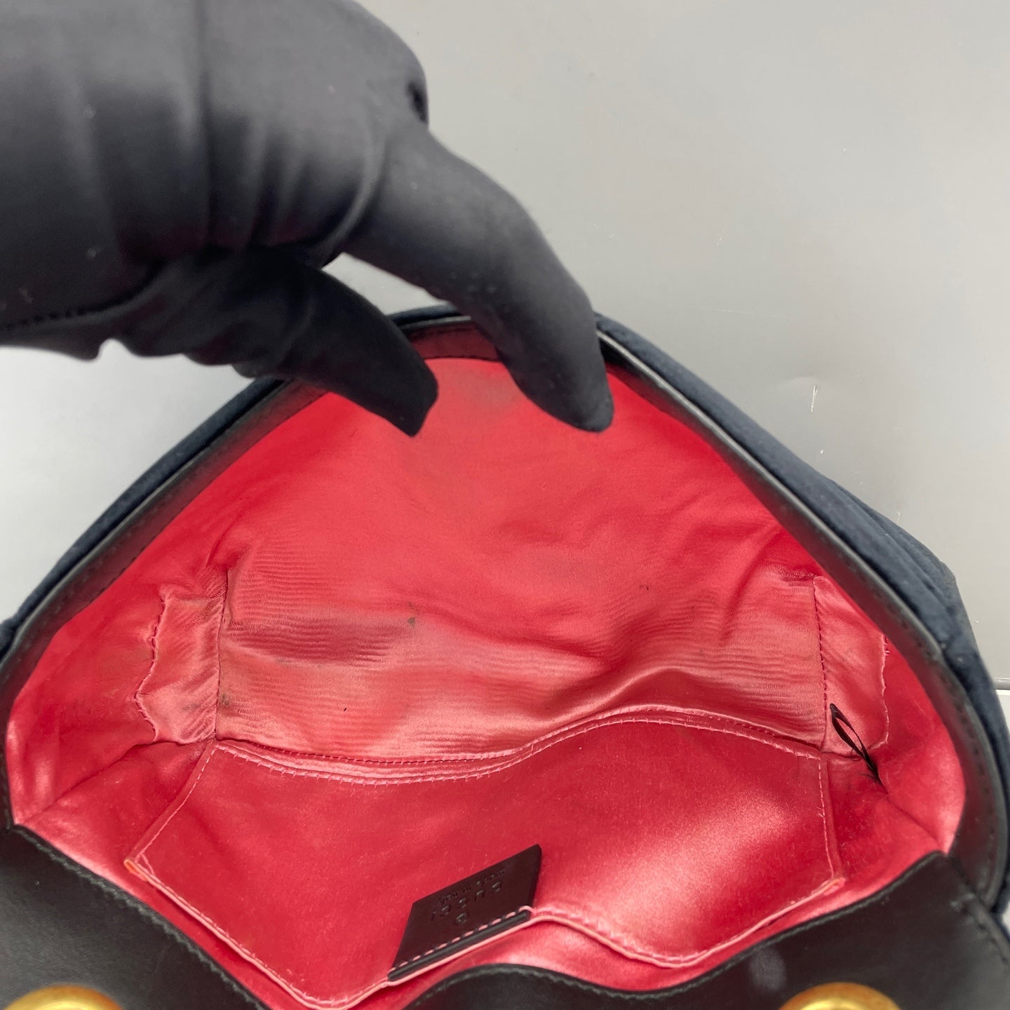 Gucci - GG Marmont Matelassé Mini Bag - Velvet - Black - (mini)