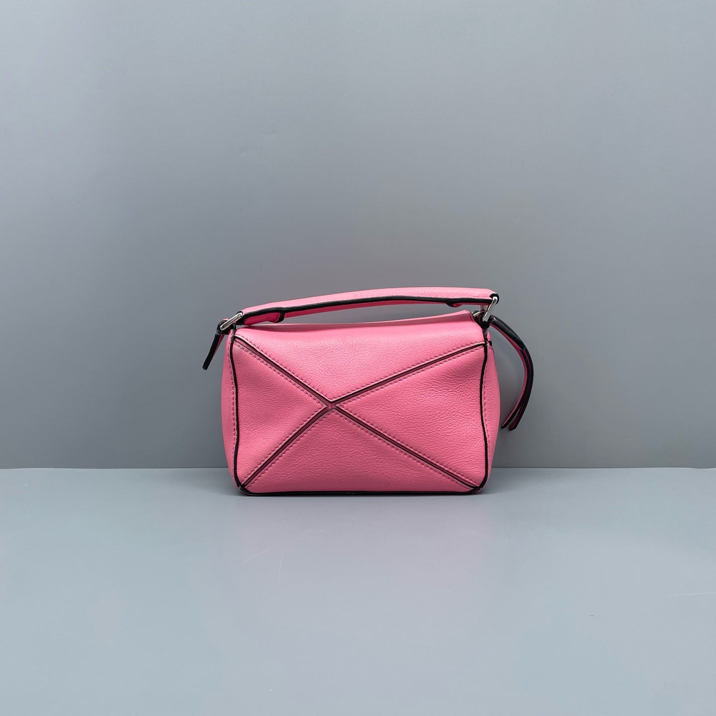 LOEWE - Puzzle Mini Bag - Grained calfskin leather - Pink - (mini)