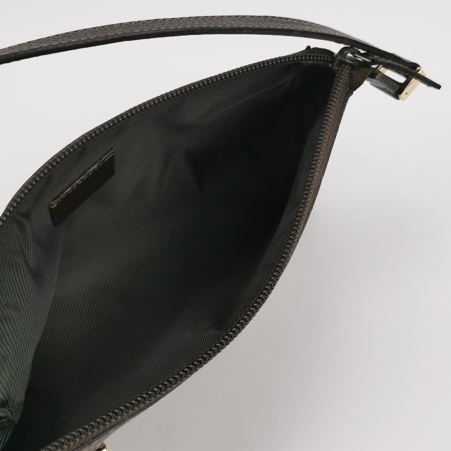 Gucci - Monogram Canvas Baguette Shoulder Bag - Canvas and Leather - Brown - (small)