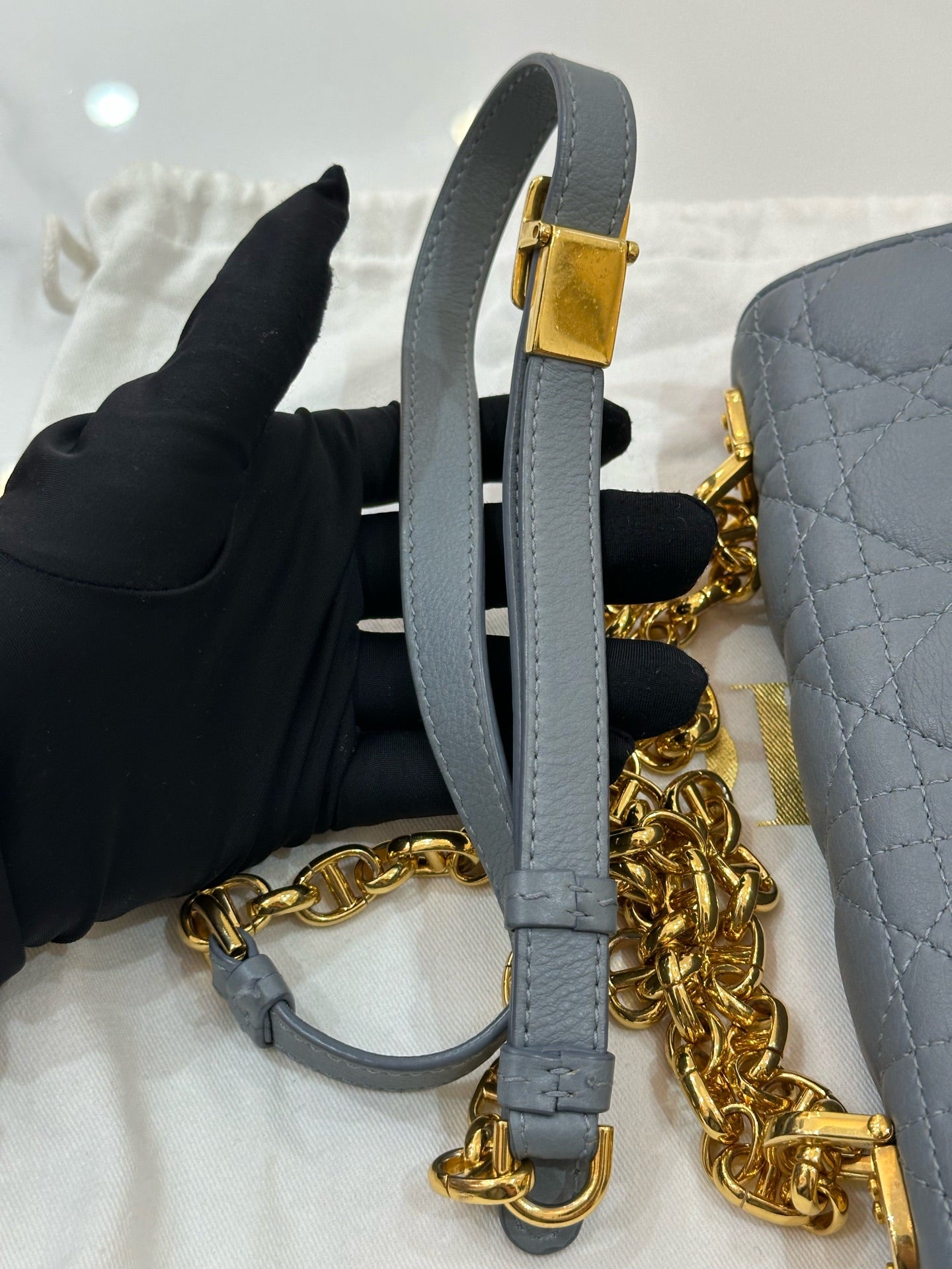 Dior - Miss Caro - Grained calfskin leather - Haze Blue - (Mini)