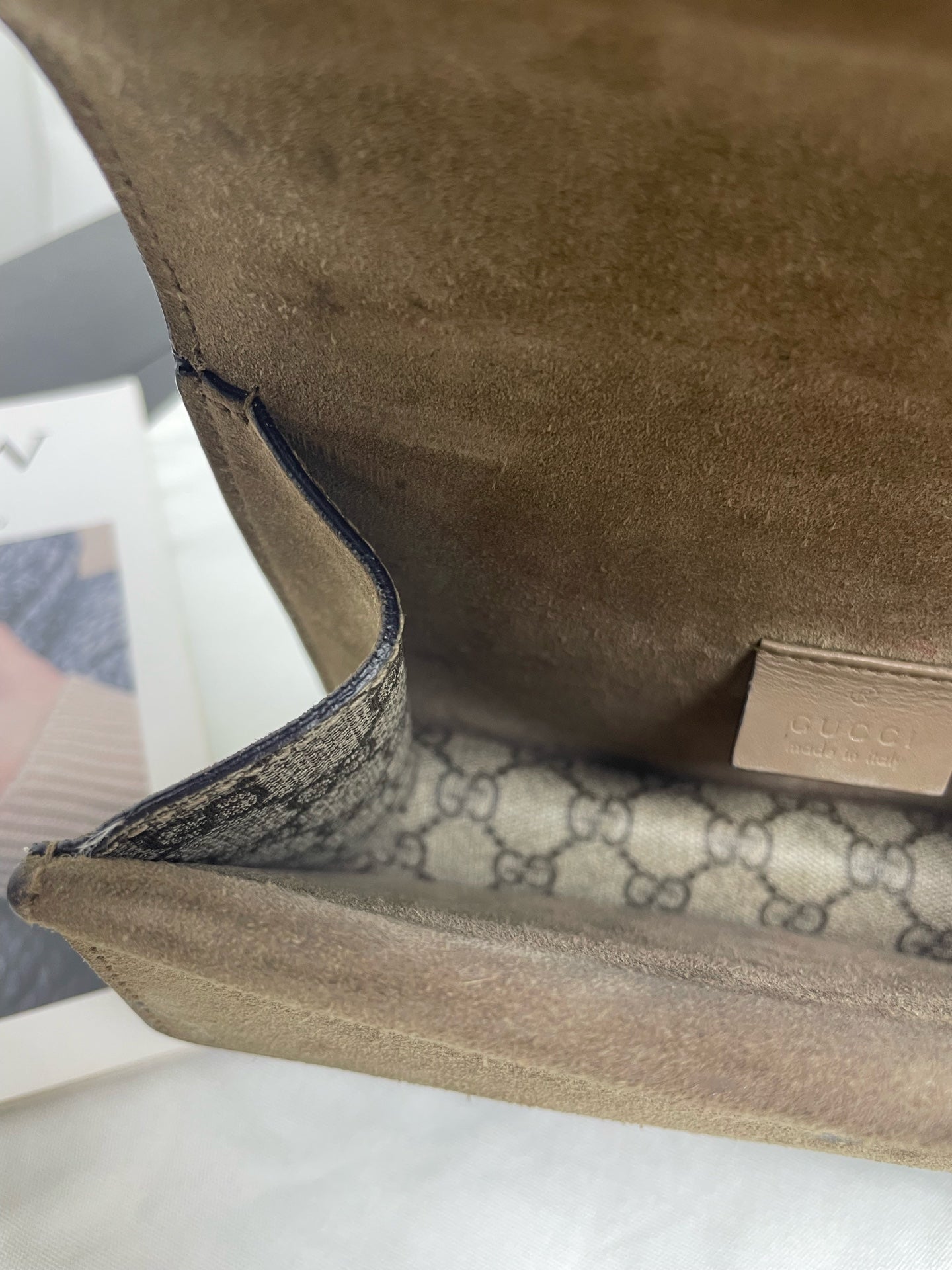 Gucci - Dionysus Mini Shoulder Bag - GG Supreme canvas with suede and leather trim - Beige - (Mini)
