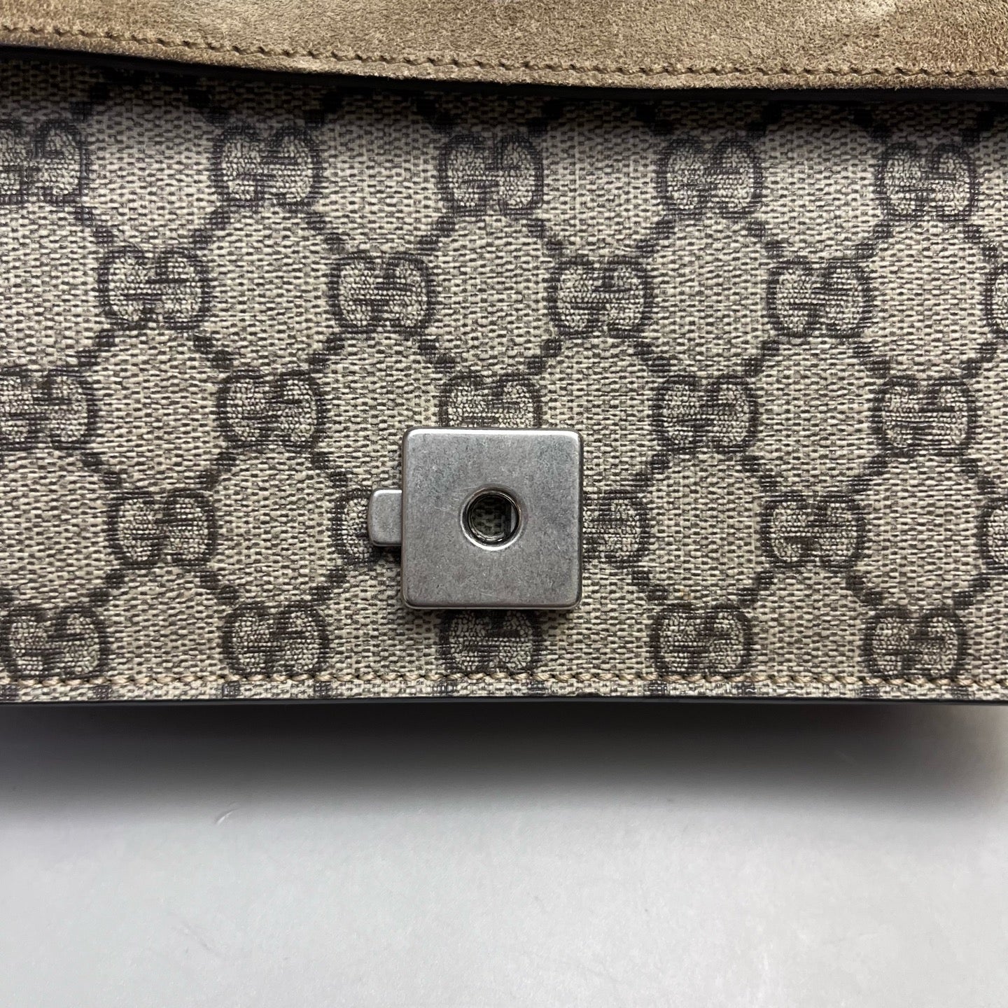 Gucci - Dionysus Chain Bag - GG Supreme canvas and suede - Beige - (mini)