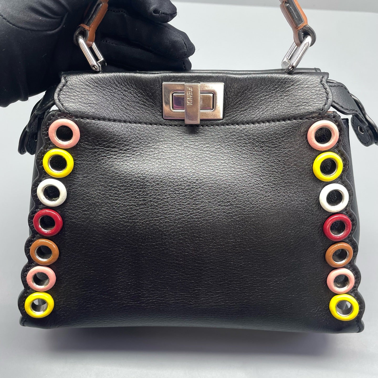 Fendi - Peekaboo Small - Grained leather - Black - (Small)
