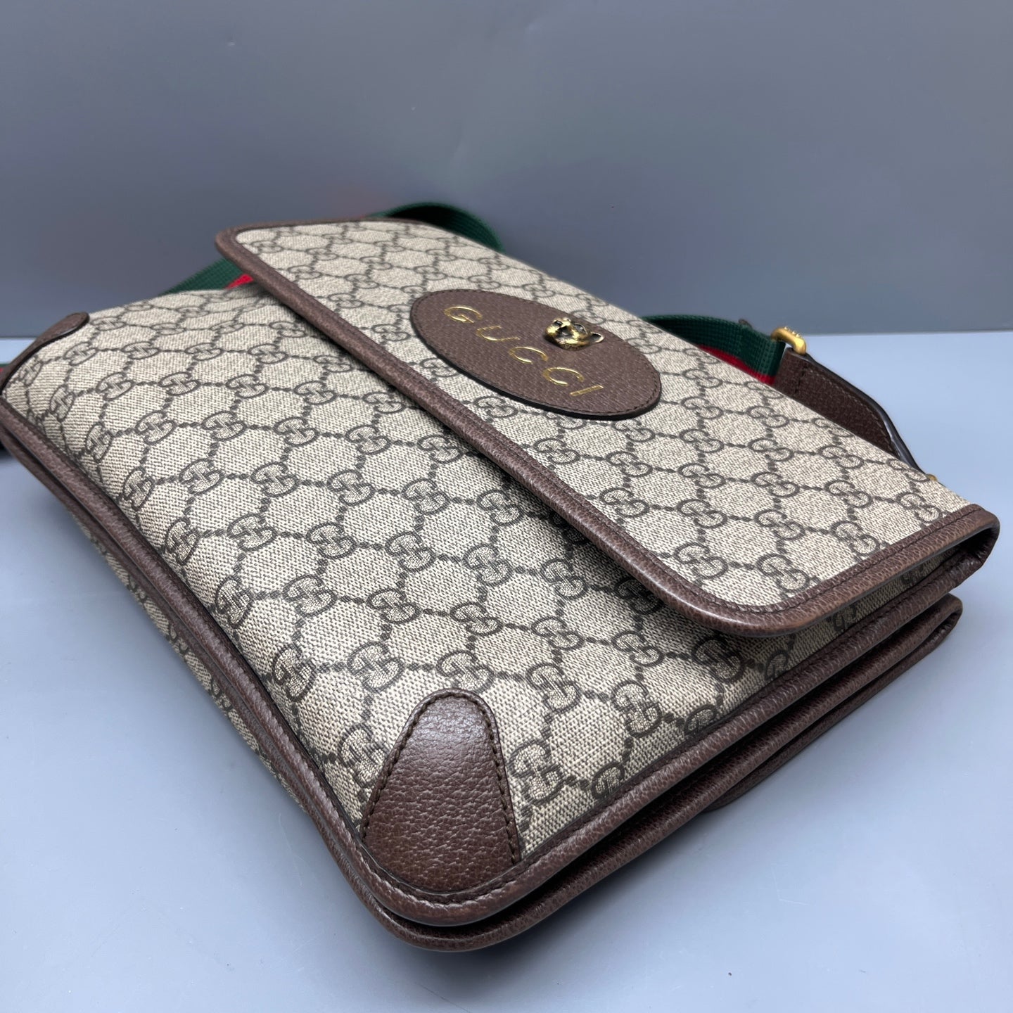 Gucci - Dionysus Messenger Bag - GG Supreme canvas with leather trim - Beige - (Large)