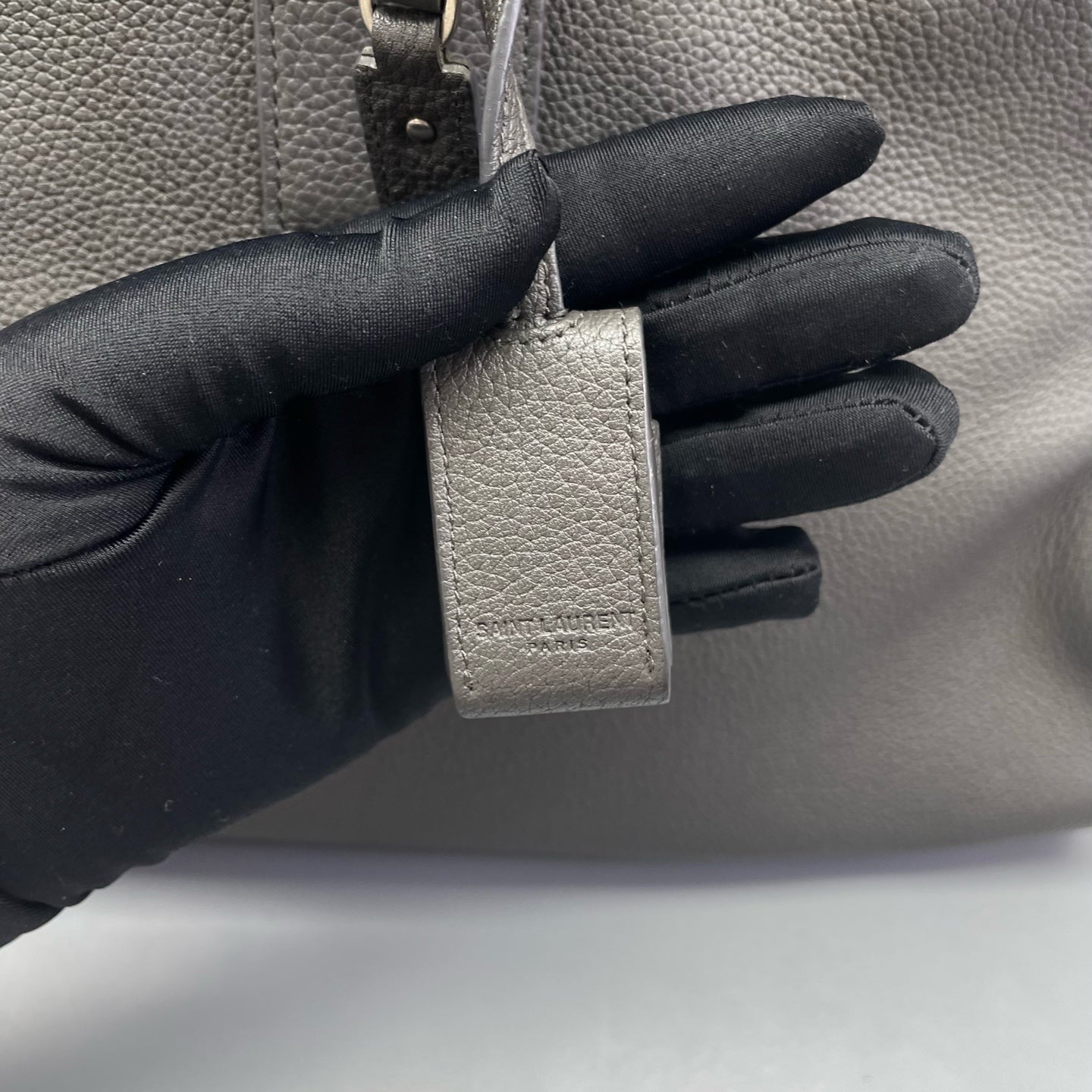 Saint Laurent - Sac de Jour - Pebbled calfskin leather - Grey - (Large)