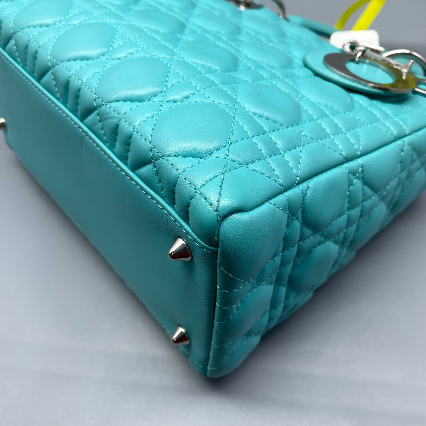 Dior - Lady Dior - Lambskin leather - Aqua Blue with Silver-Tone Hardware - (Medium)