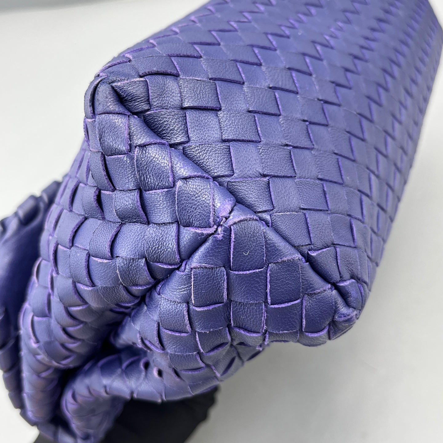 Bottega Veneta - Intrecciato Flap Shoulder Bag - Leather - Purple - (Medium)