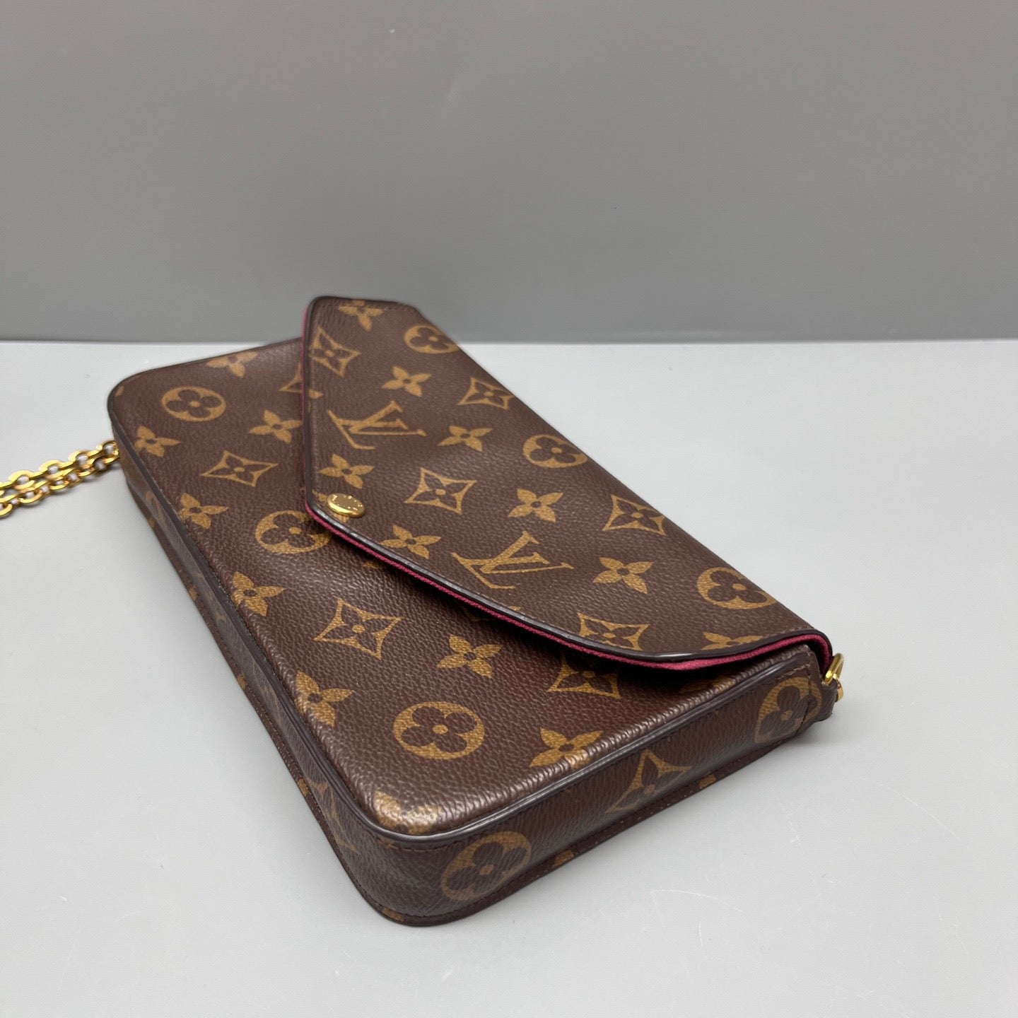Louis Vuitton - Pochette Félicie - Monogram coated canvas with leather trim - Brown - (mini)